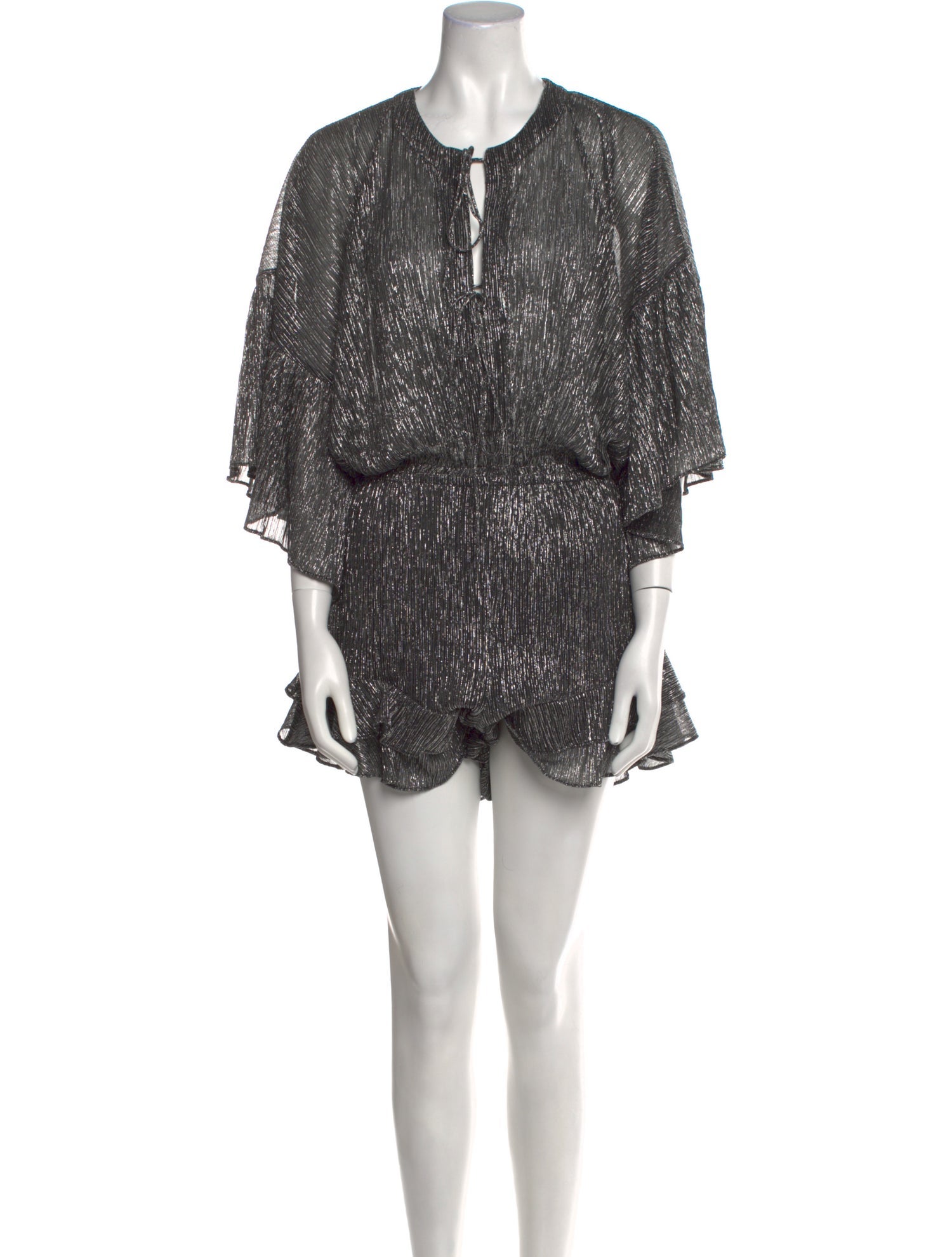 Iro Patterned Crew Neck Romper