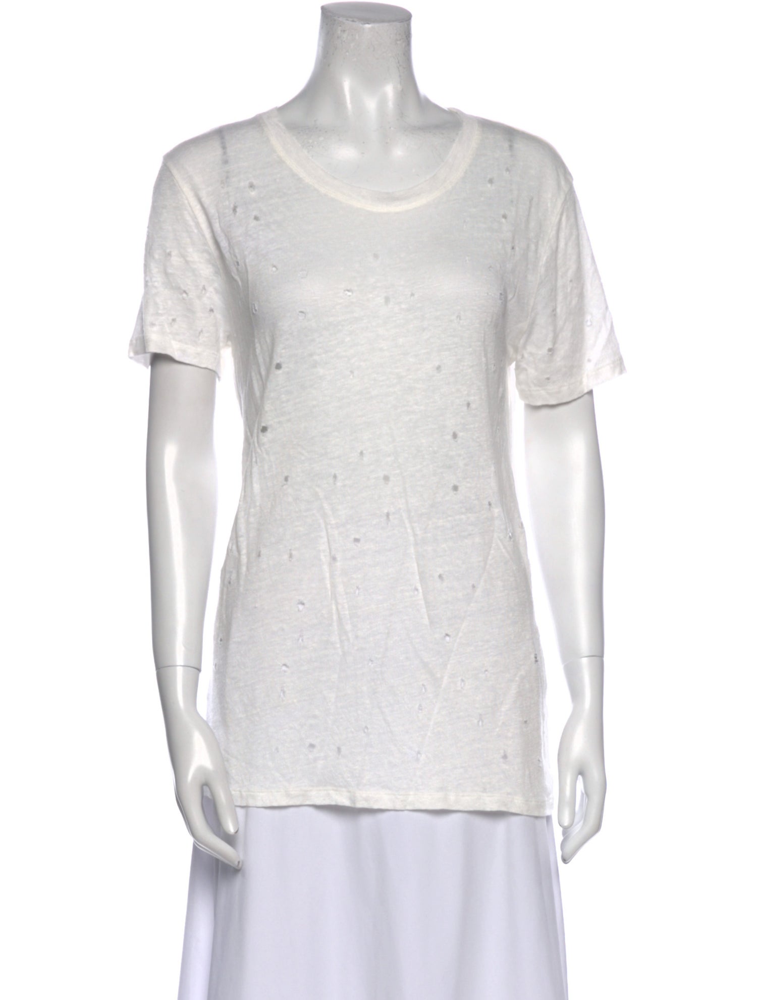 Iro Linen Scoop Neck T-Shirt