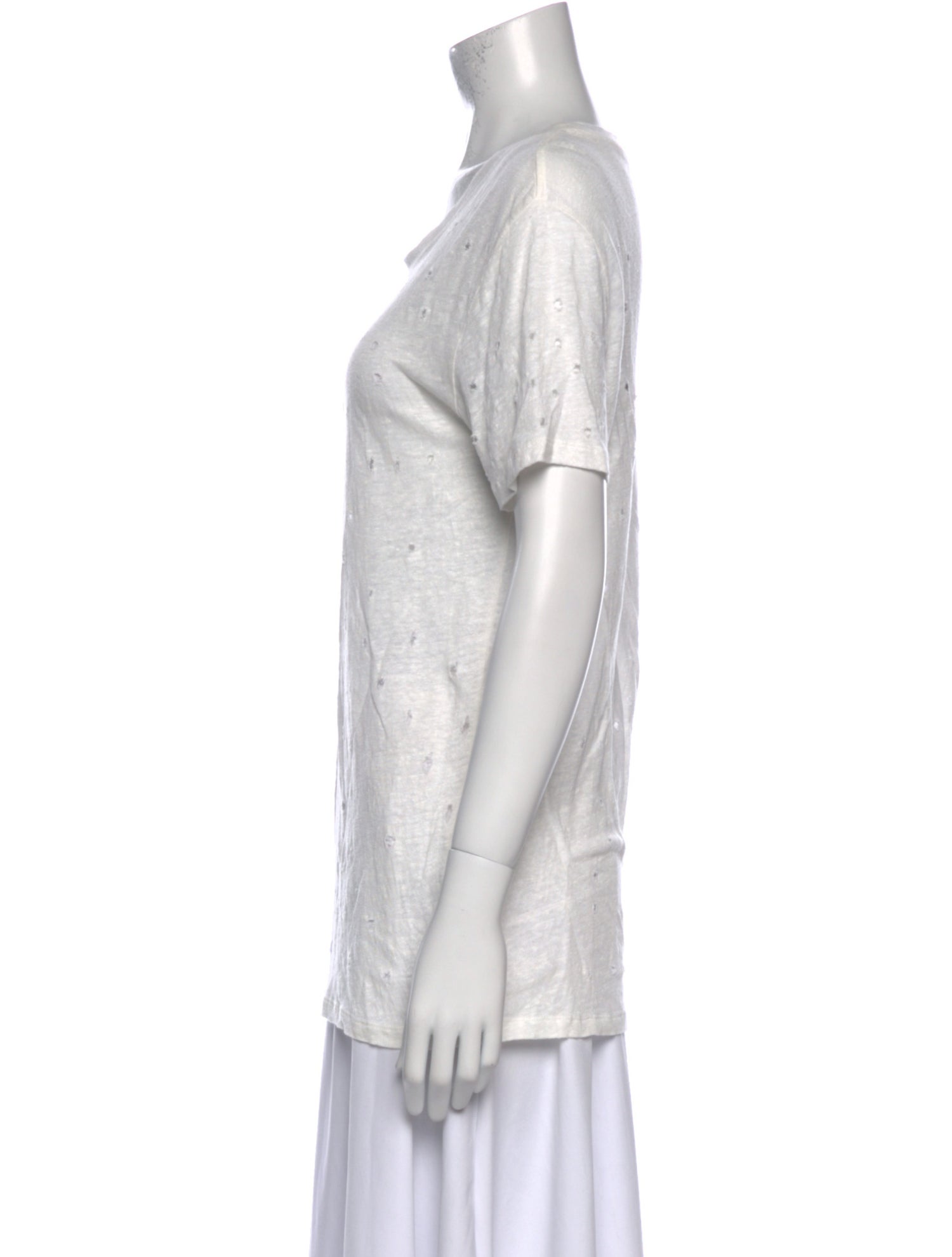 Iro Linen Scoop Neck T-Shirt