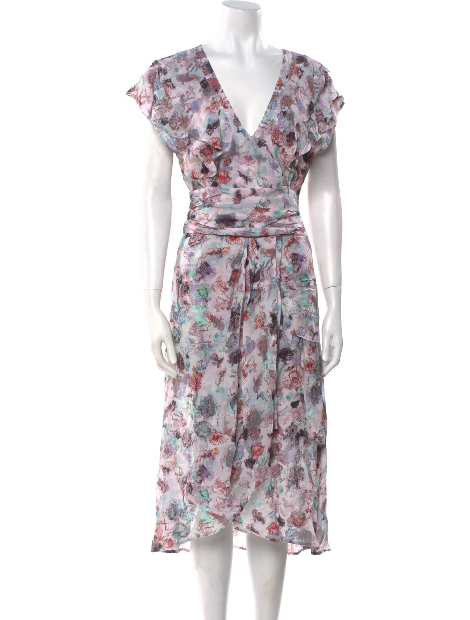 Iro Floral Print Midi Length Dress w/ Tags