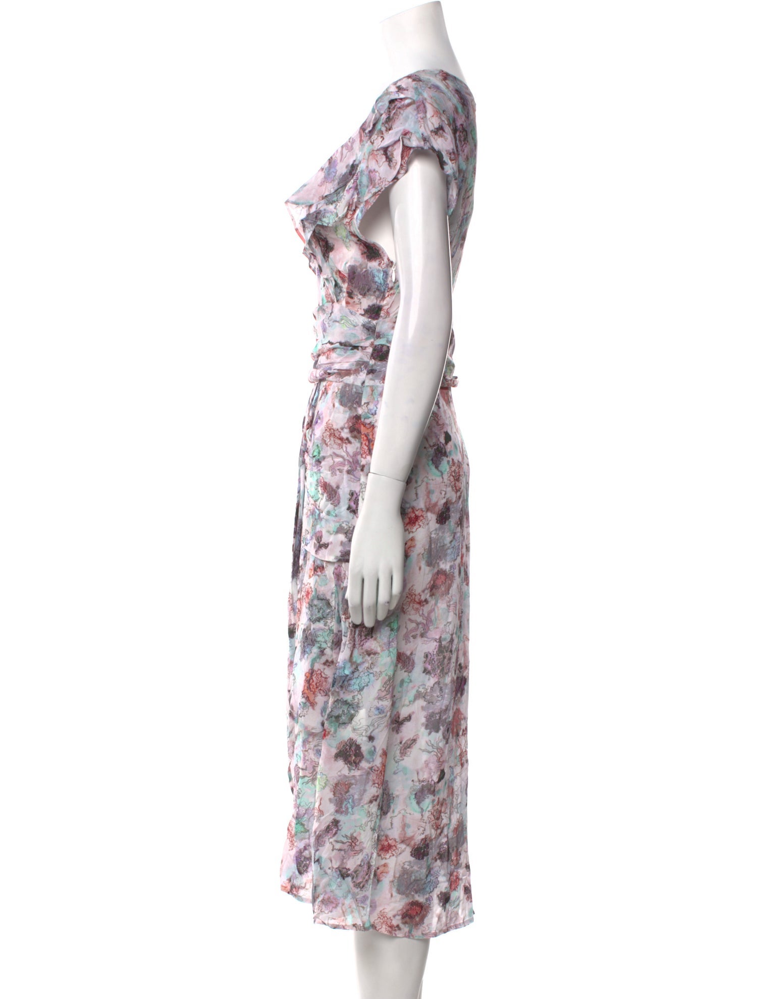 Iro Floral Print Midi Length Dress w/ Tags