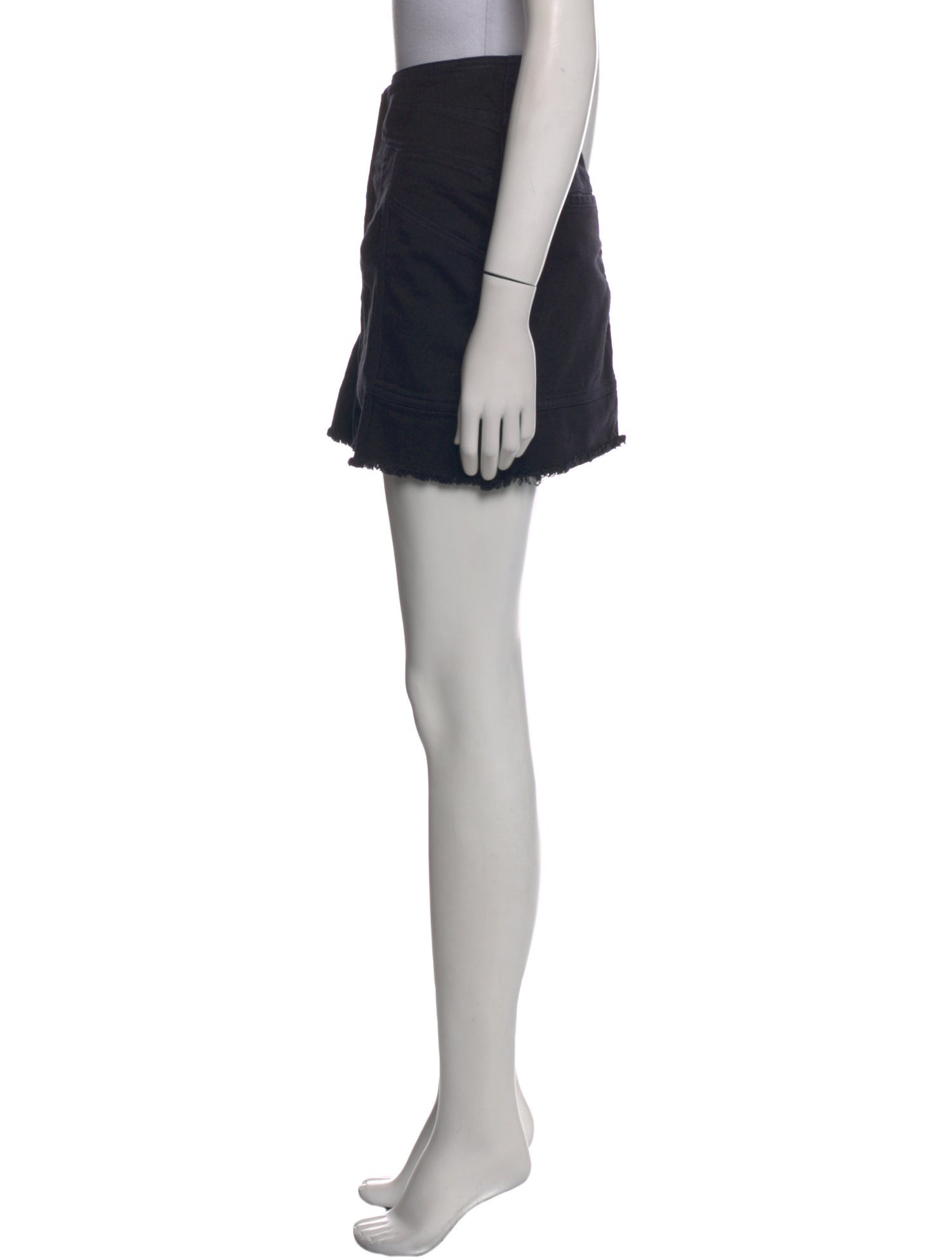 Iro Raw-Edge Trim Mini Skirt