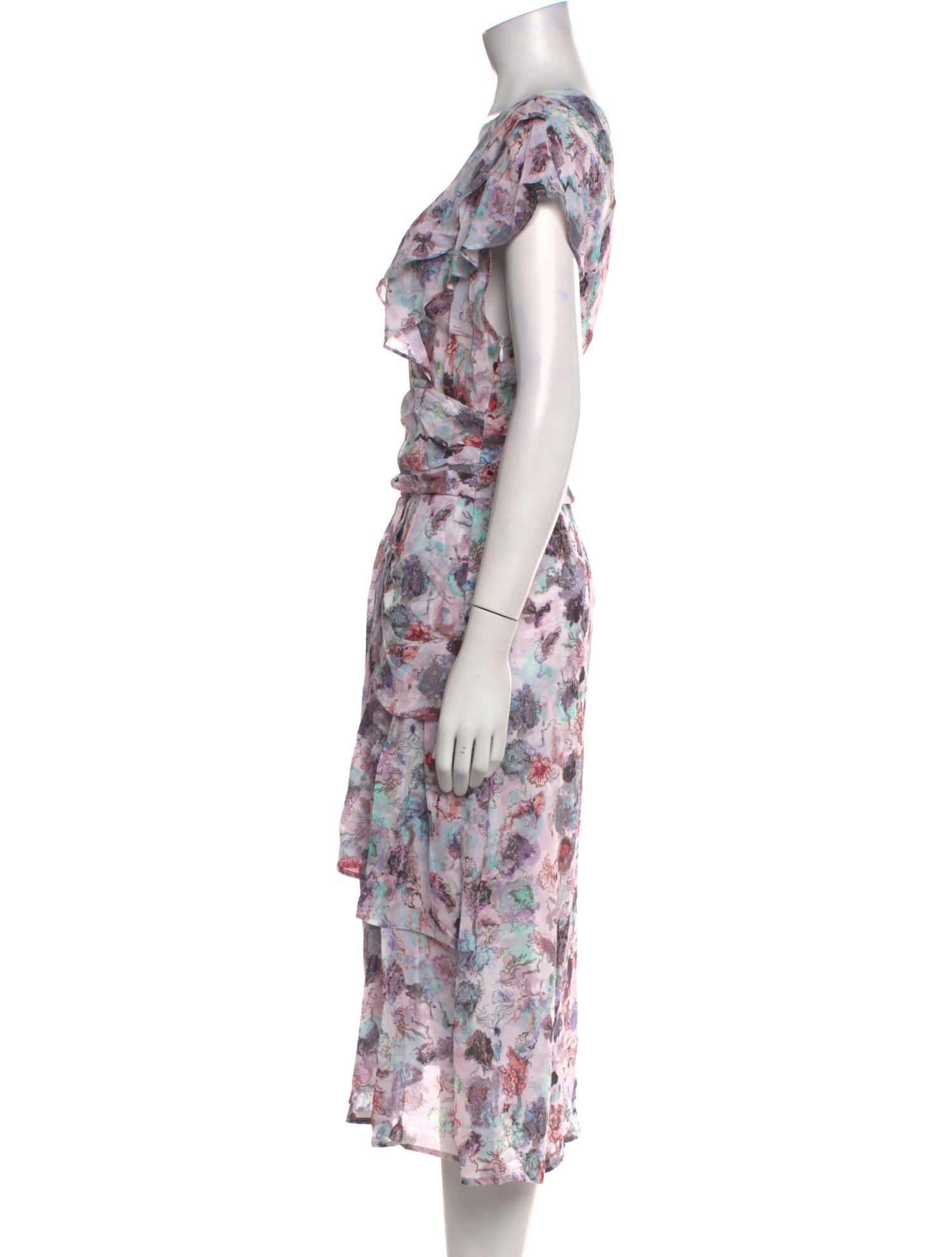 Iro Floral Print Midi Length Dress w/ Tags
