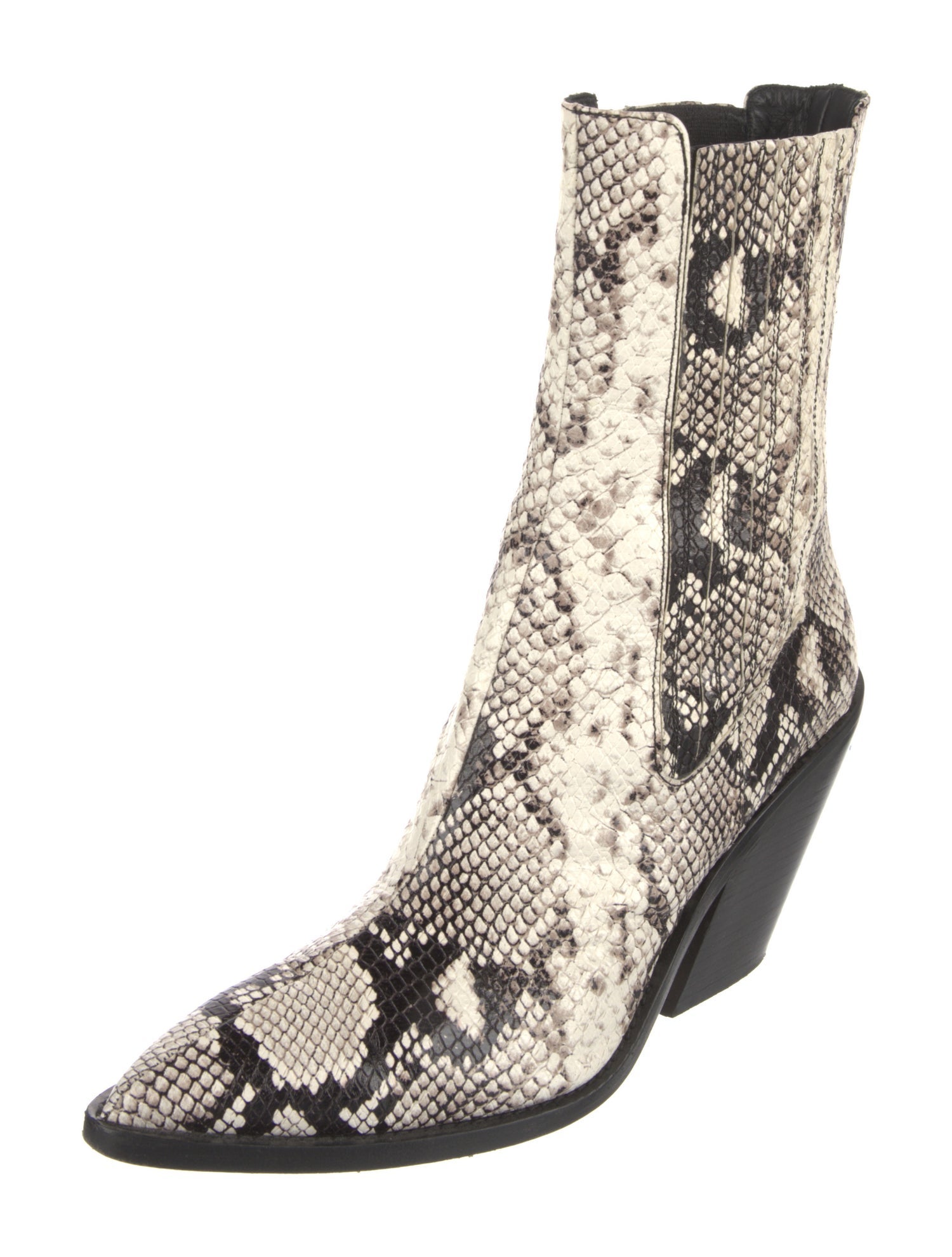Iro Leather Animal Print Chelsea Boots