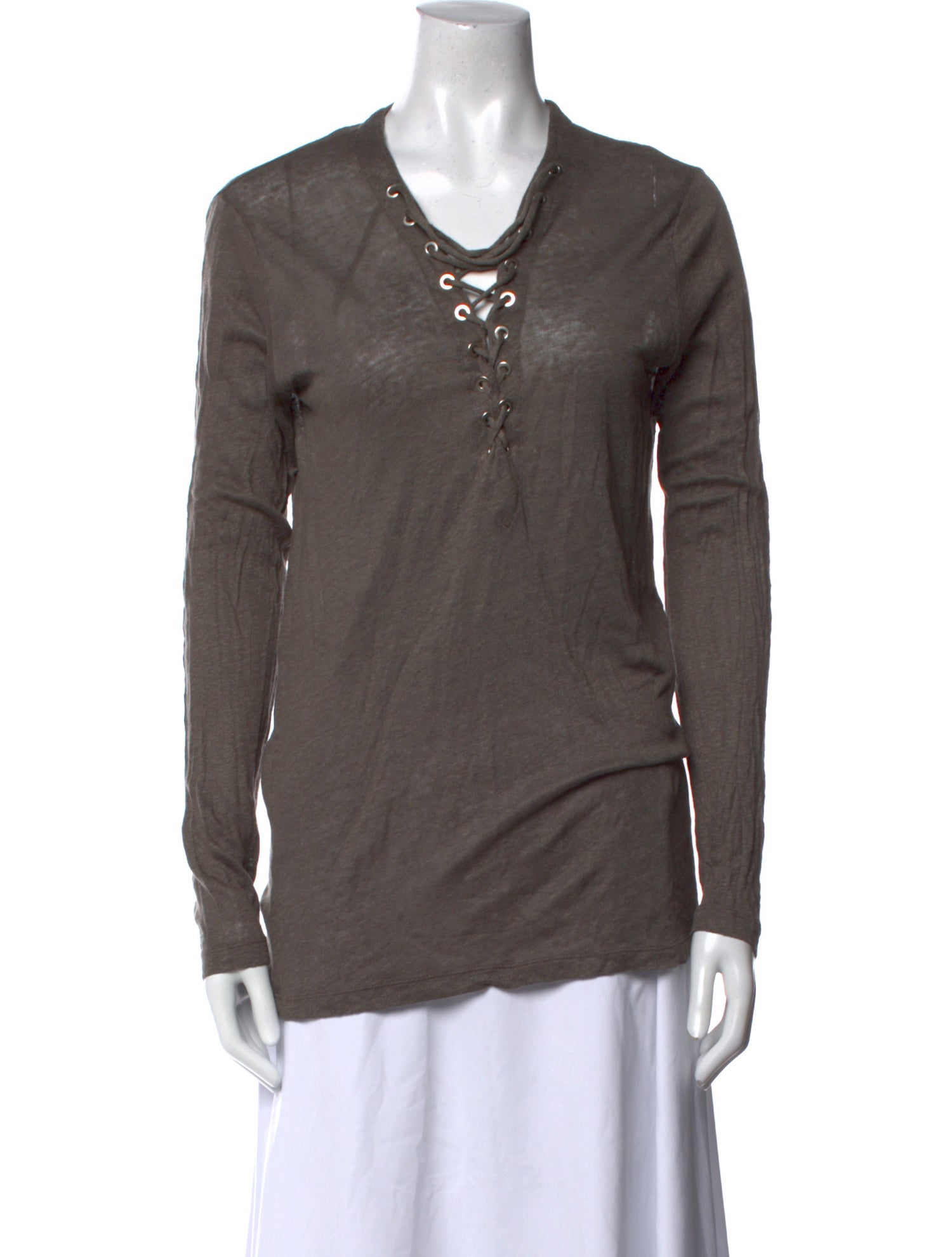 Iro Linen V-Neck Top