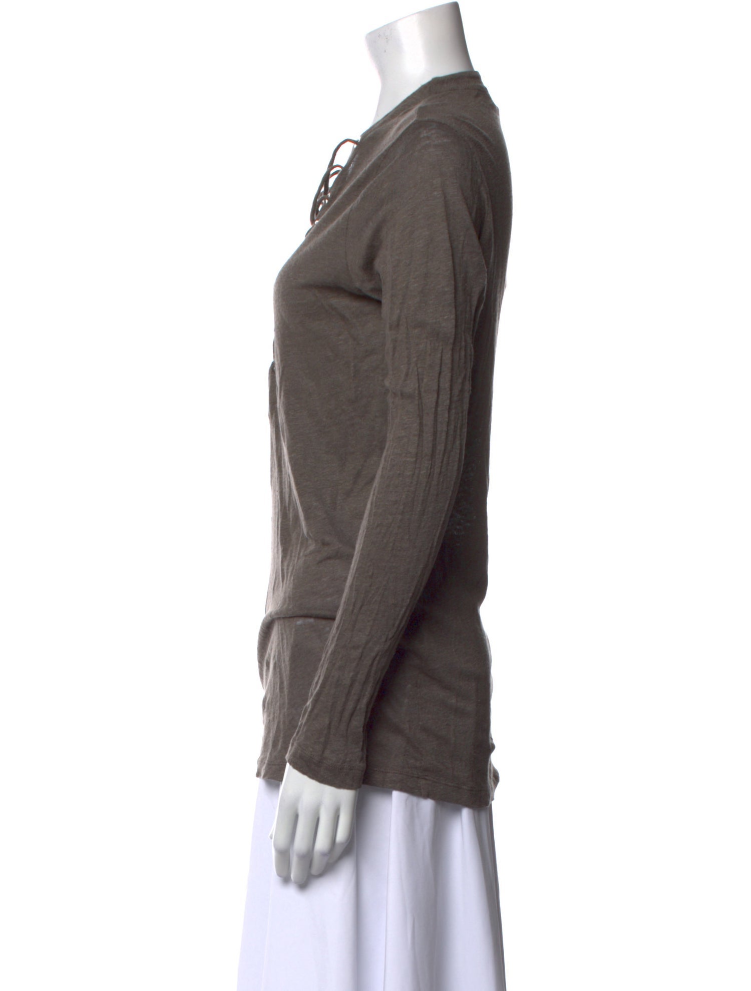 Iro Linen V-Neck Top