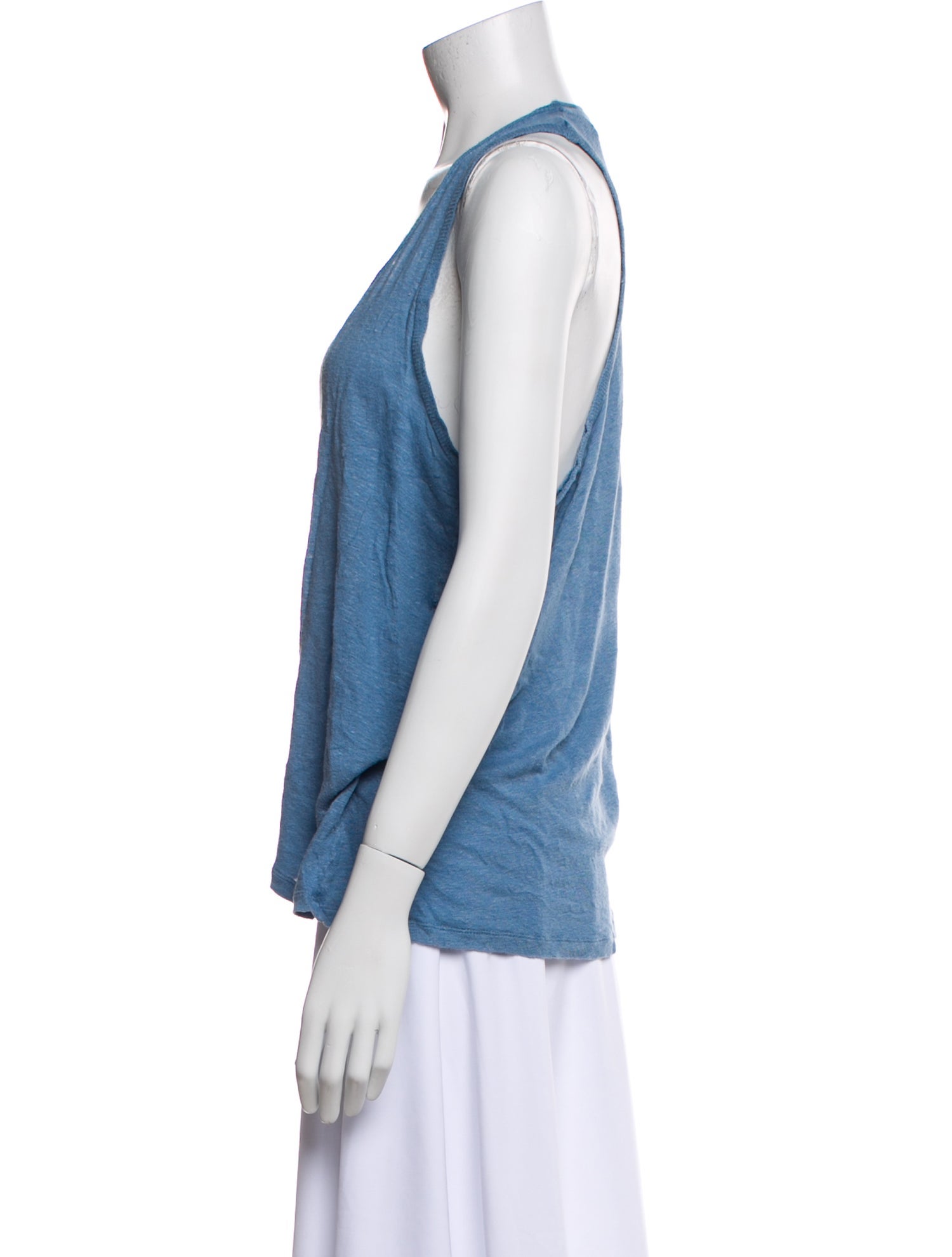 Iro Linen Scoop Neck Top