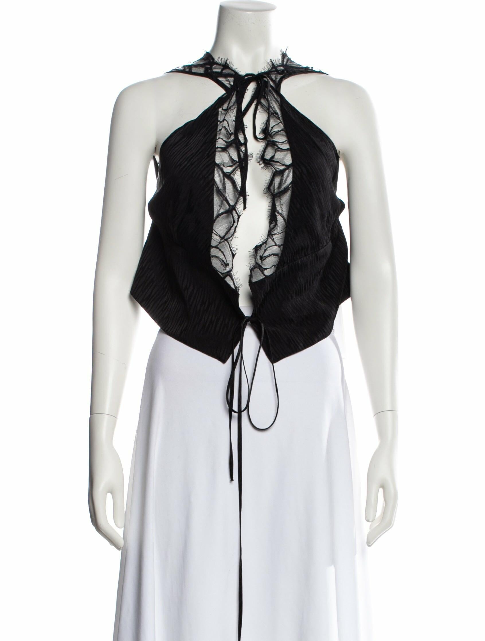 Iro V-Neck Sleeveless Crop Top