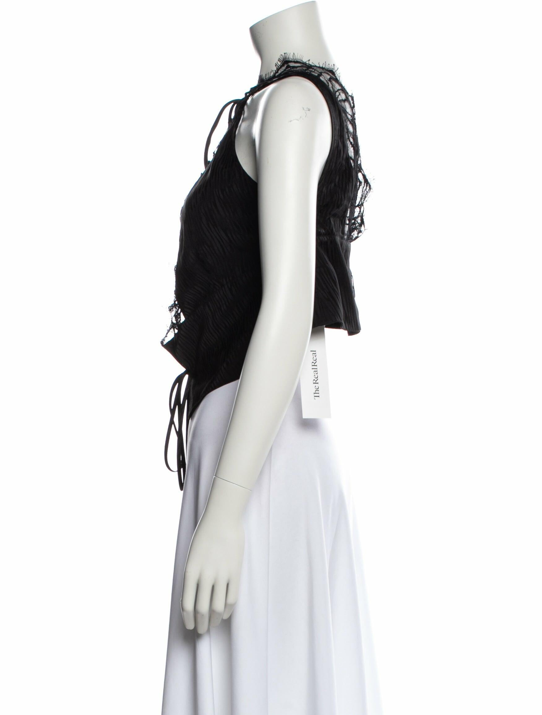 Iro V-Neck Sleeveless Crop Top