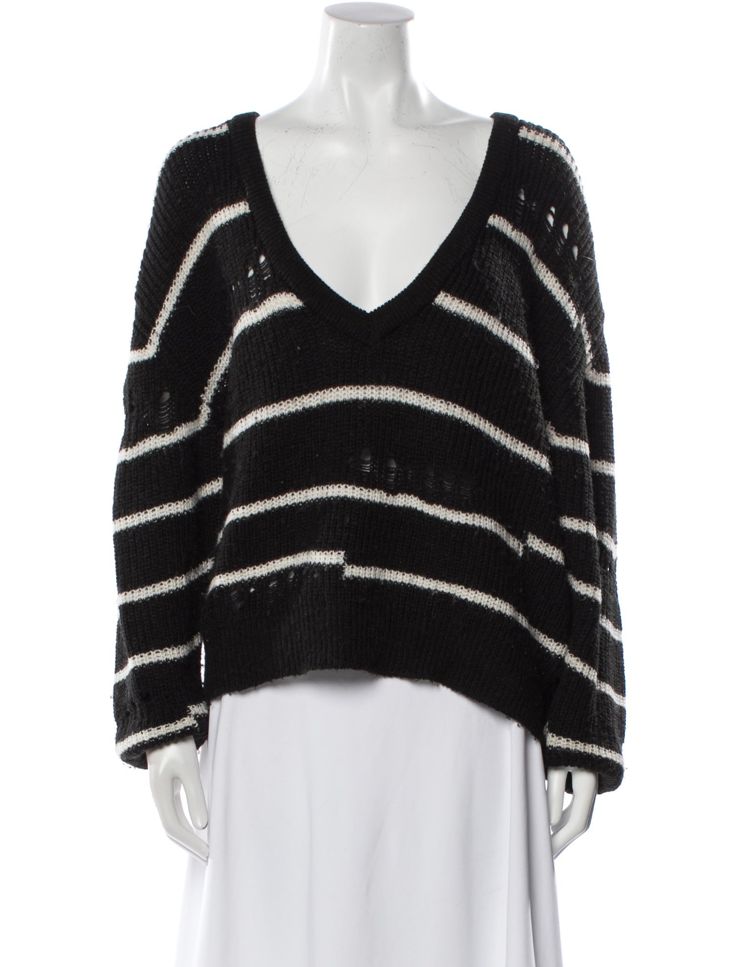Iro Striped V-Neck Sweater