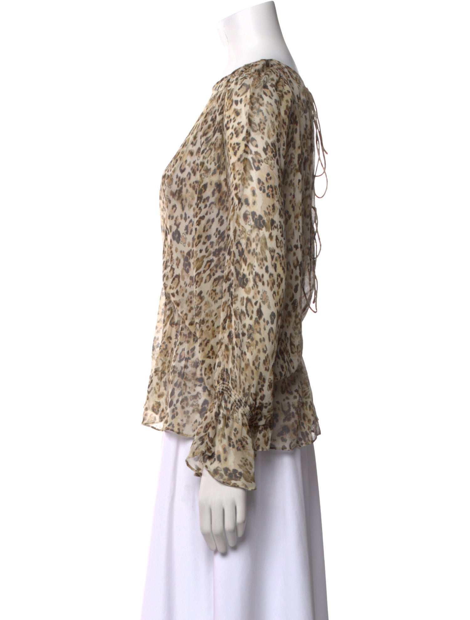 Iro Silk Animal Print Blouse
