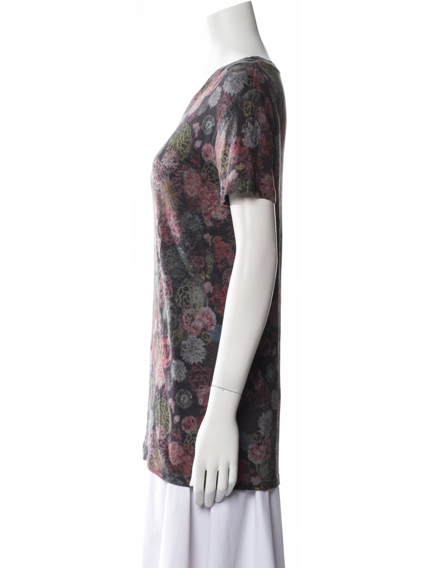 Iro Linen Floral Print T-Shirt