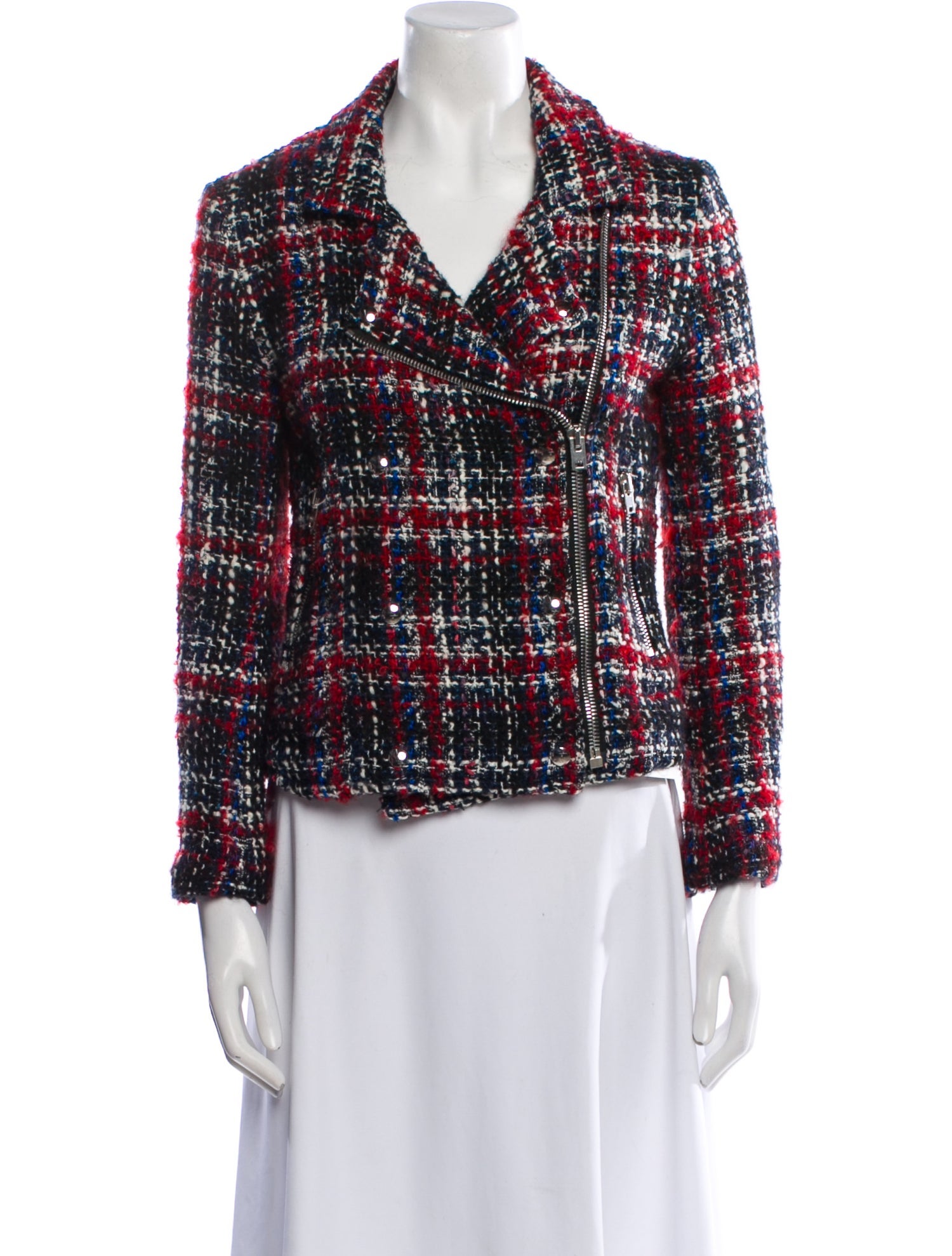 Iro Plaid Print Evening Jacket