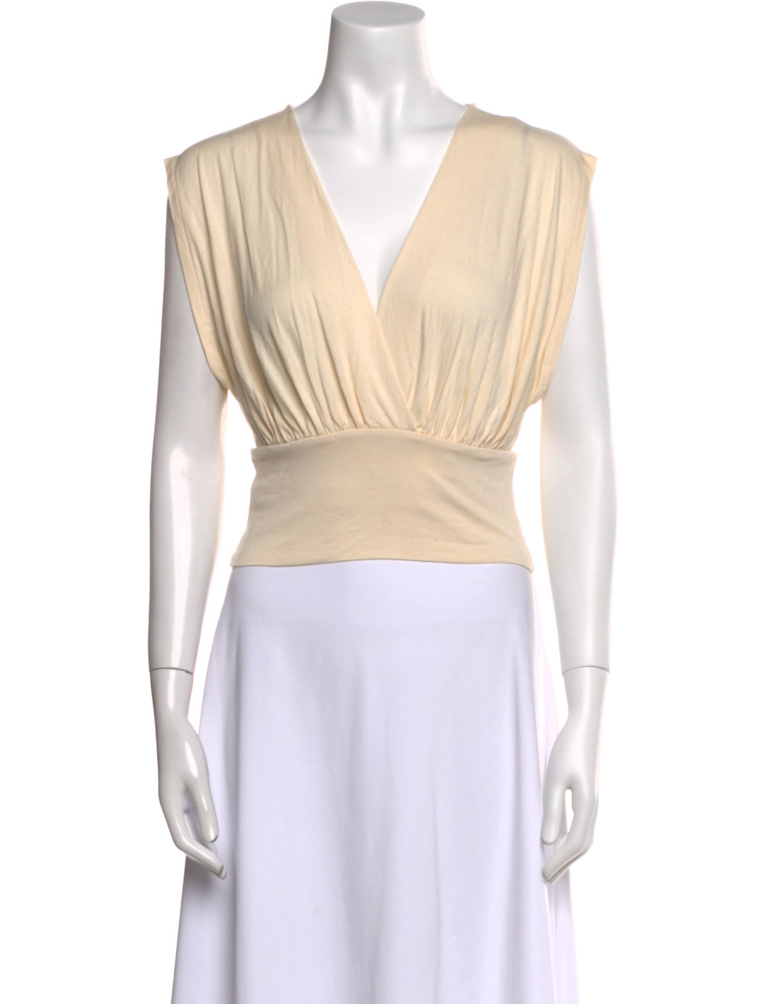 Iro V-Neck Sleeveless Crop Top