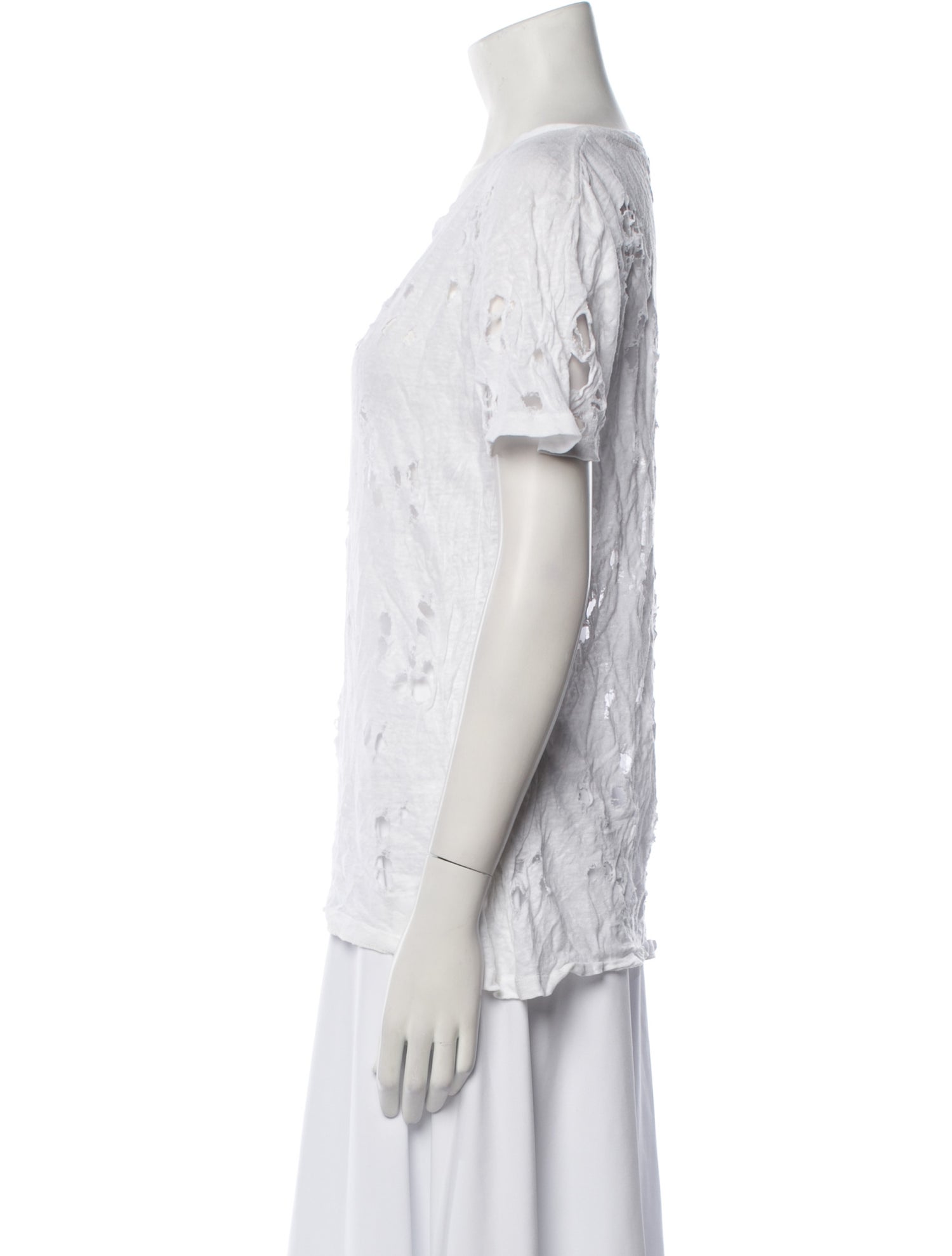 Iro Linen Scoop Neck T-Shirt