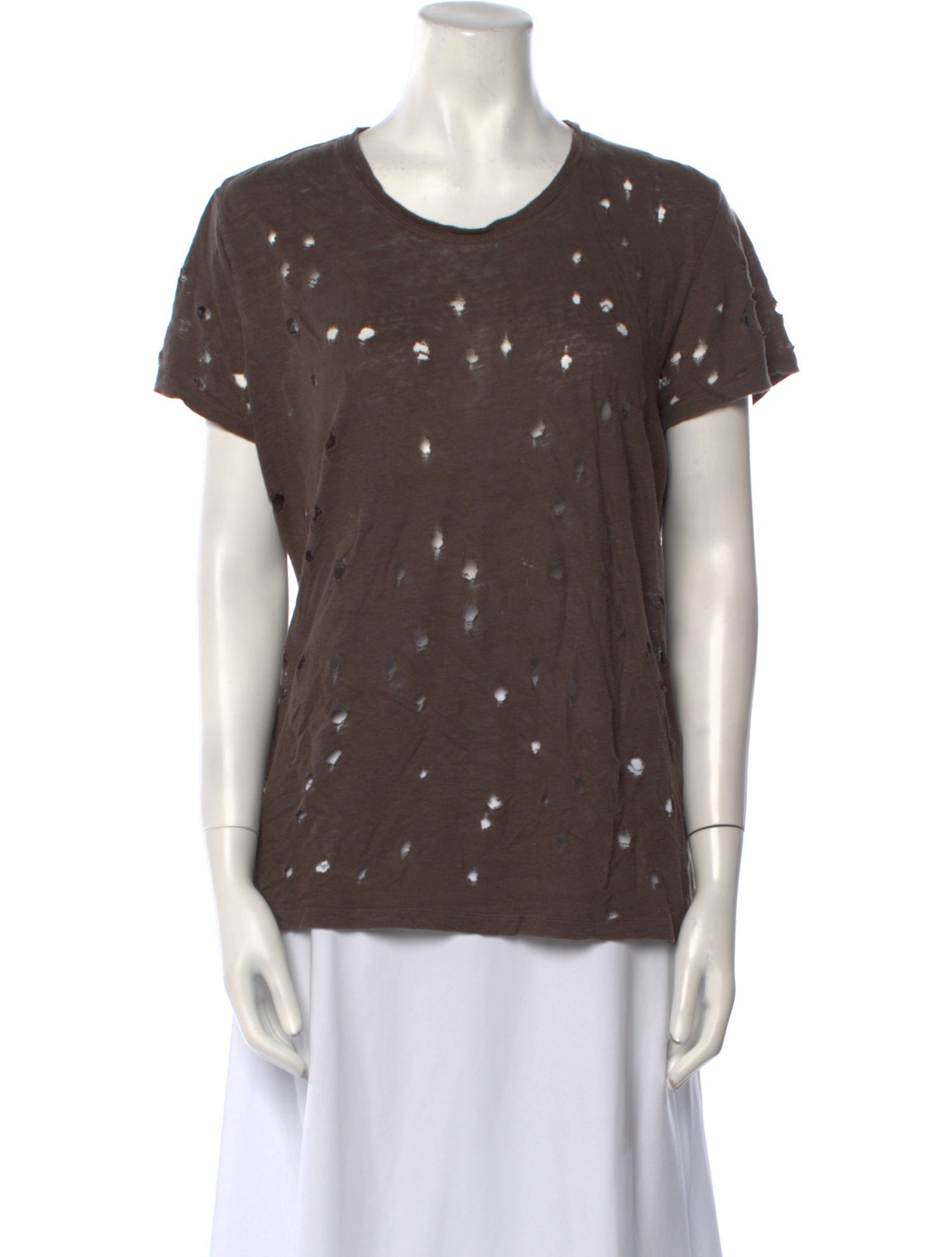 Iro Linen Scoop Neck T-Shirt