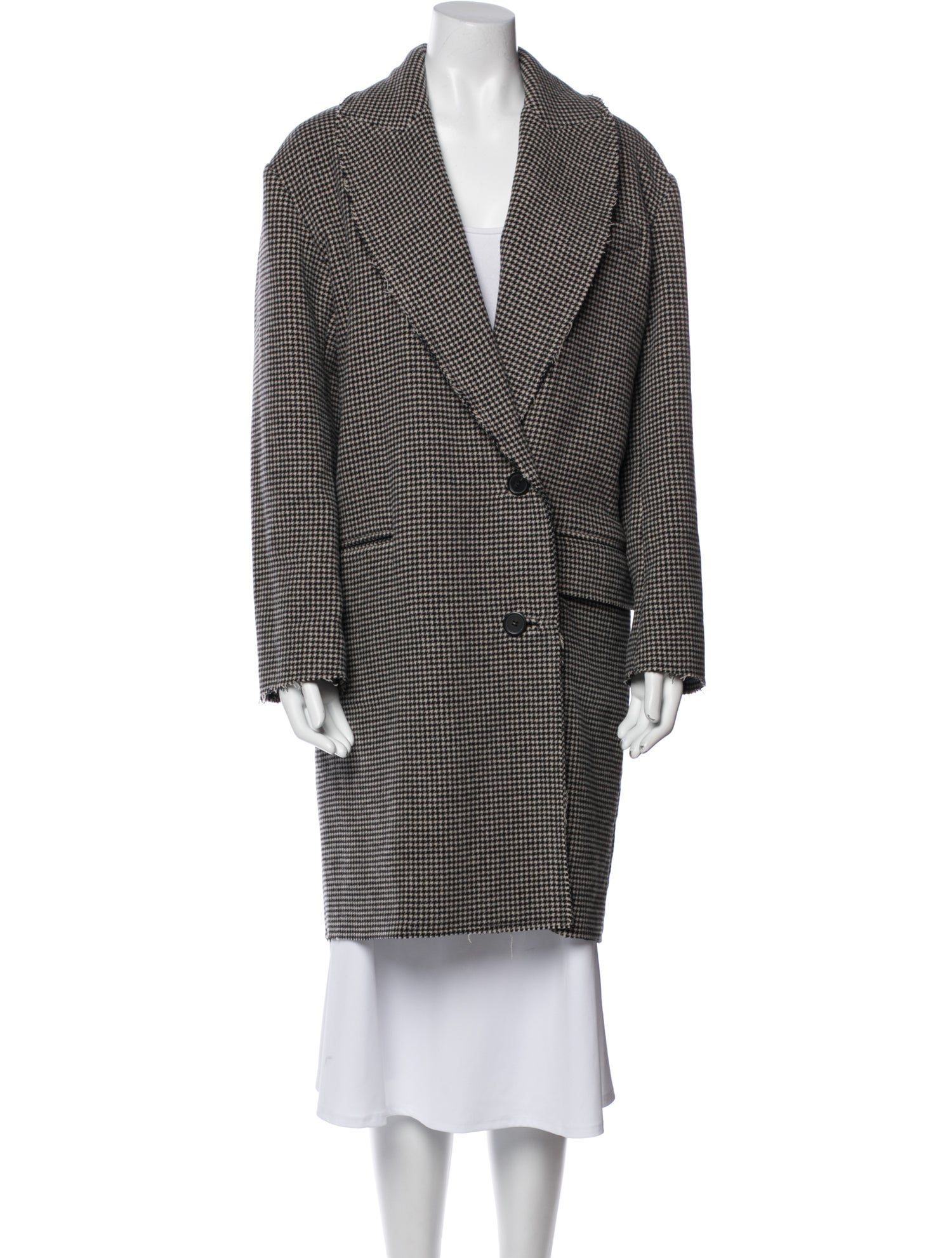 Iro Wool Plaid Print Coat