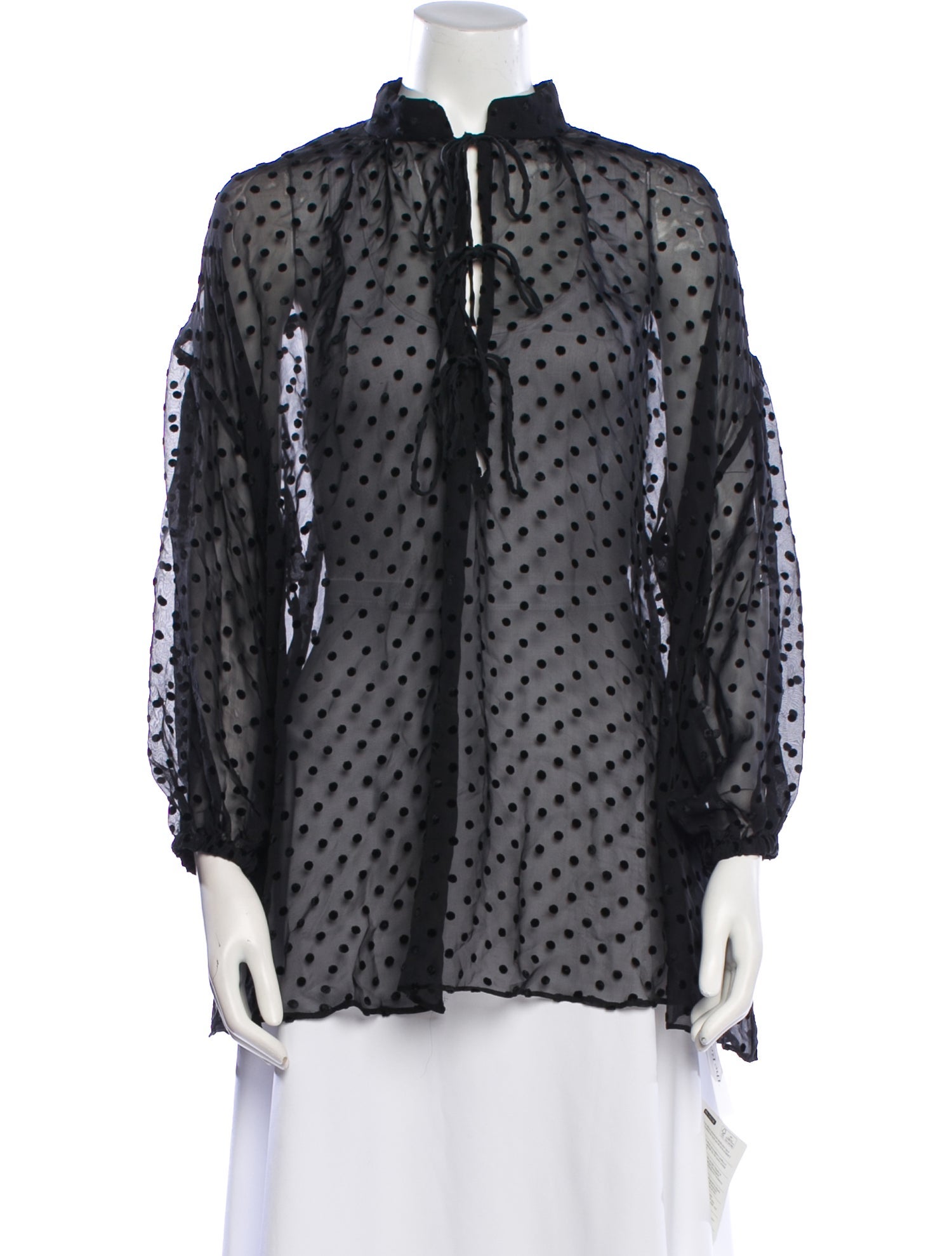 Iro Silk Polka Dot Print Blouse w/ Tags