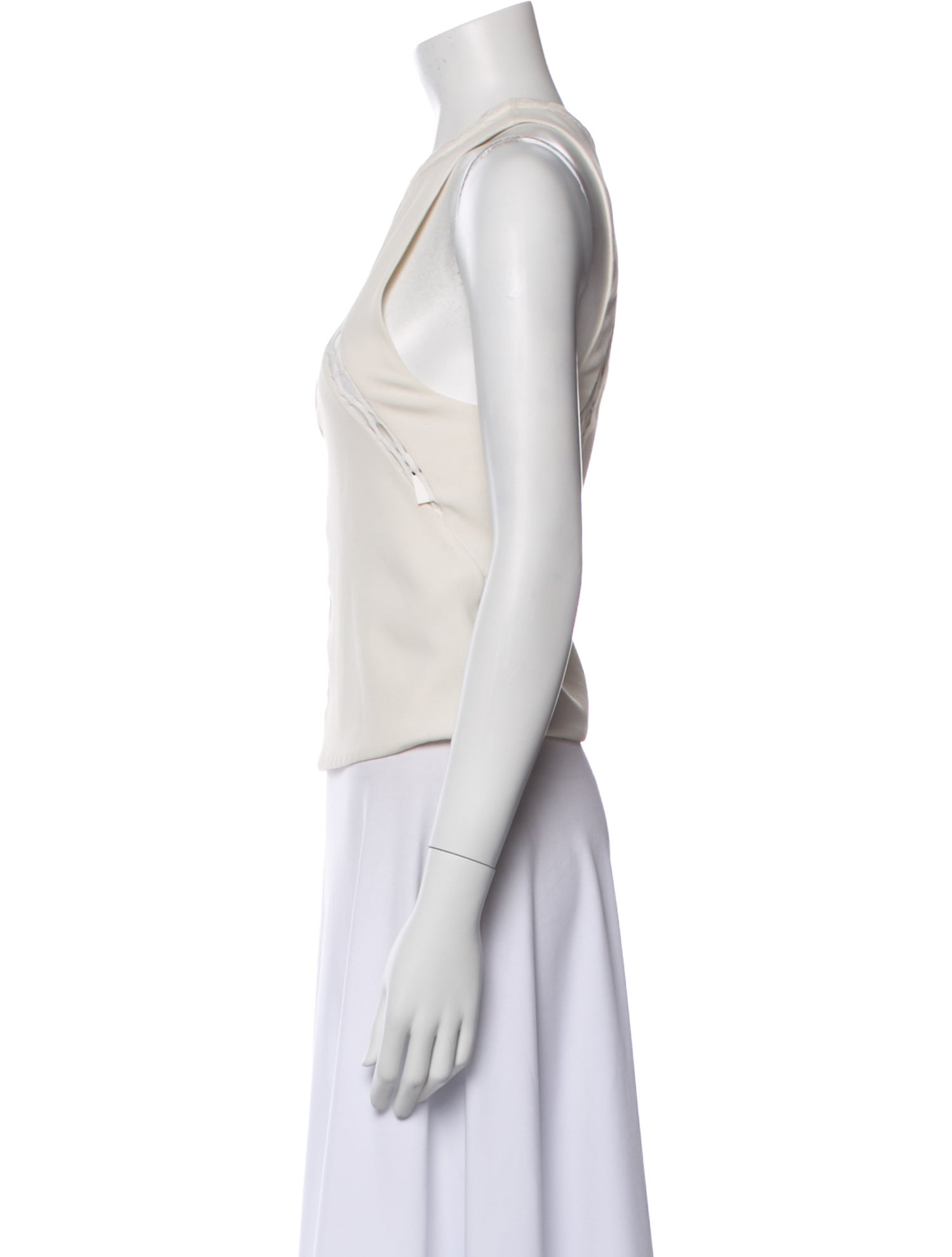 Iro V-Neck Sleeveless Crop Top