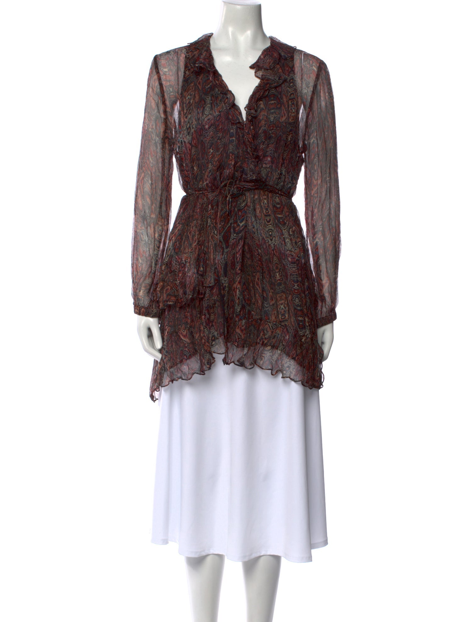 Iro Paisley Print V-Neck Tunic