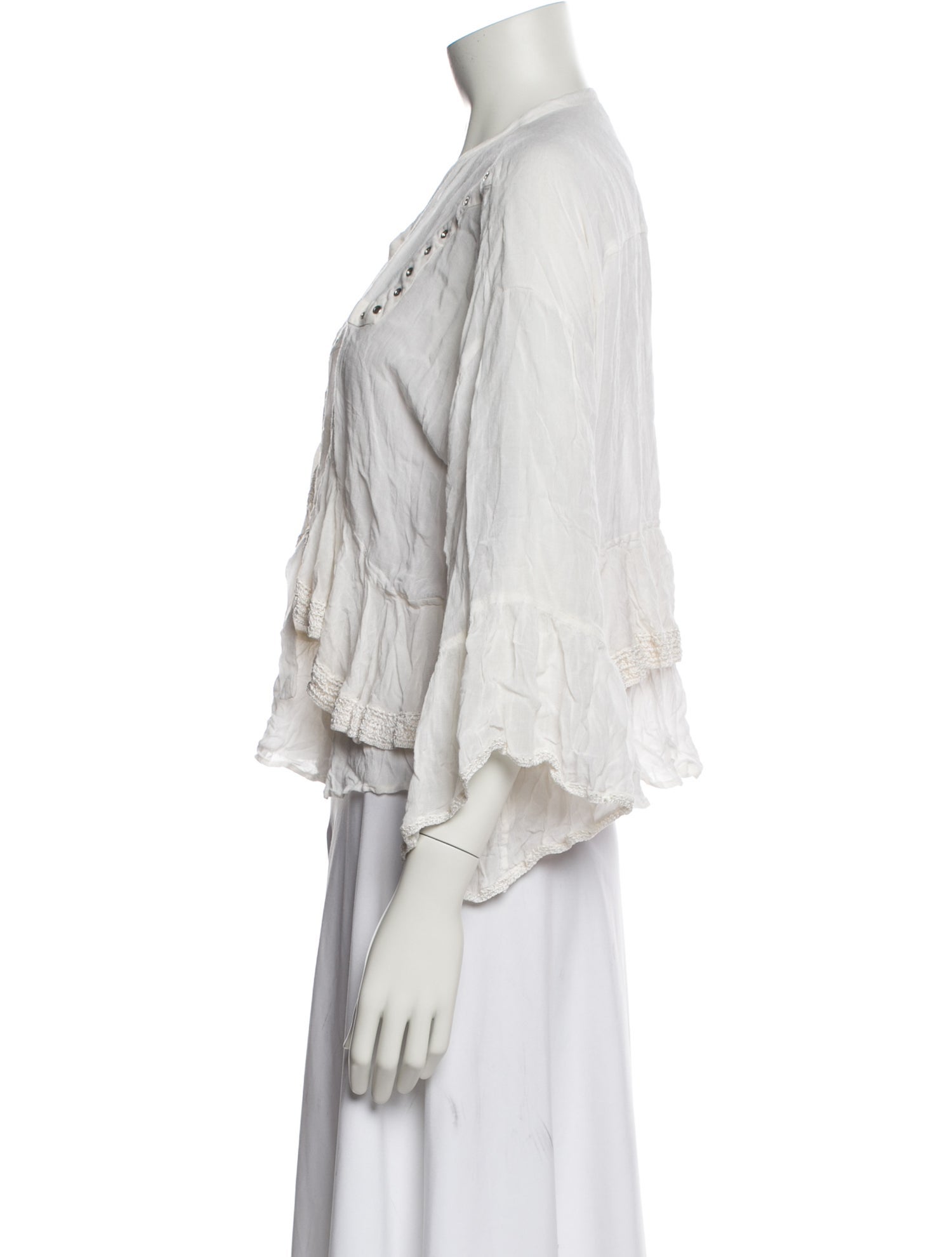 Iro V-Neck Three-Quarter Sleeve Top