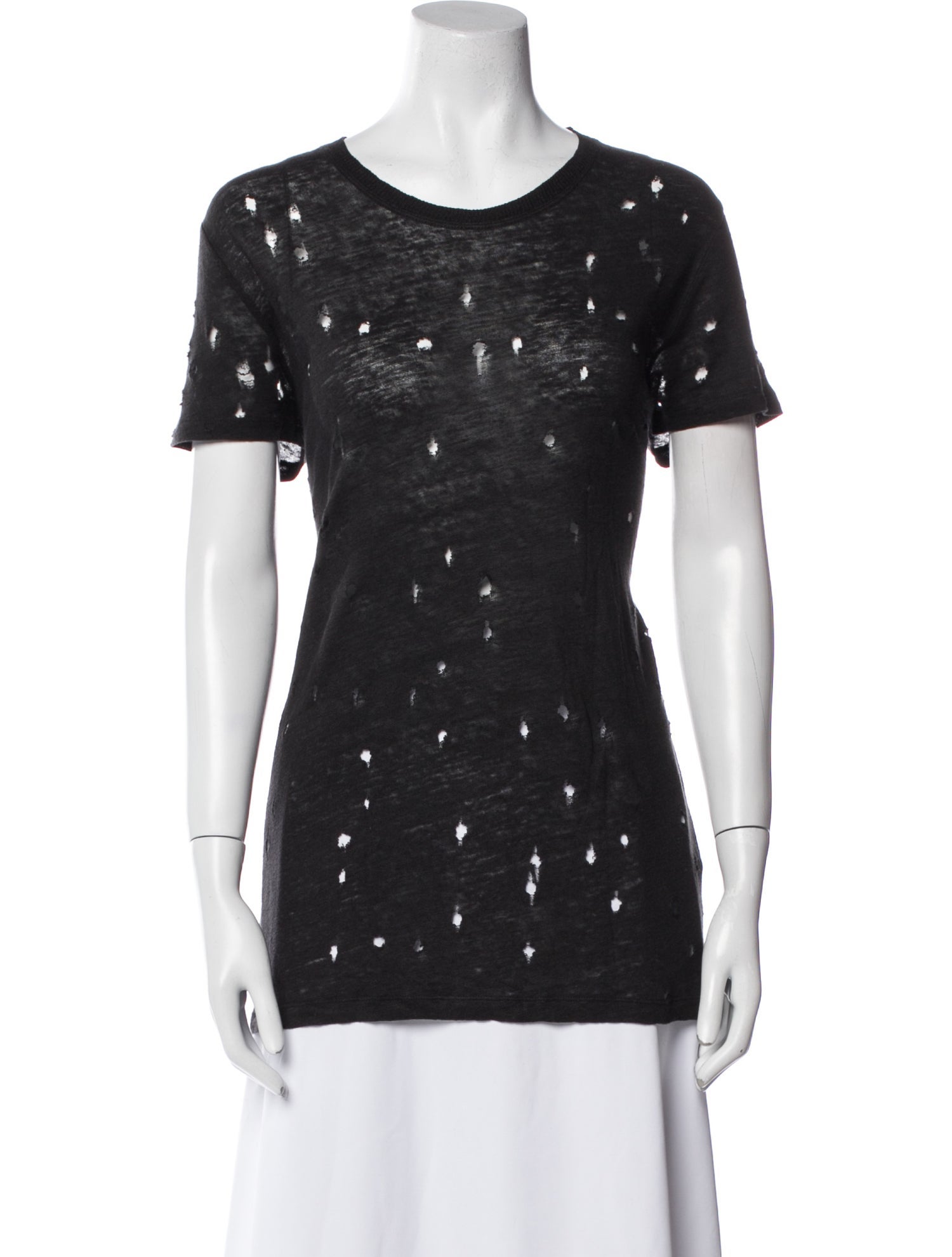 Iro Linen Scoop Neck T-Shirt