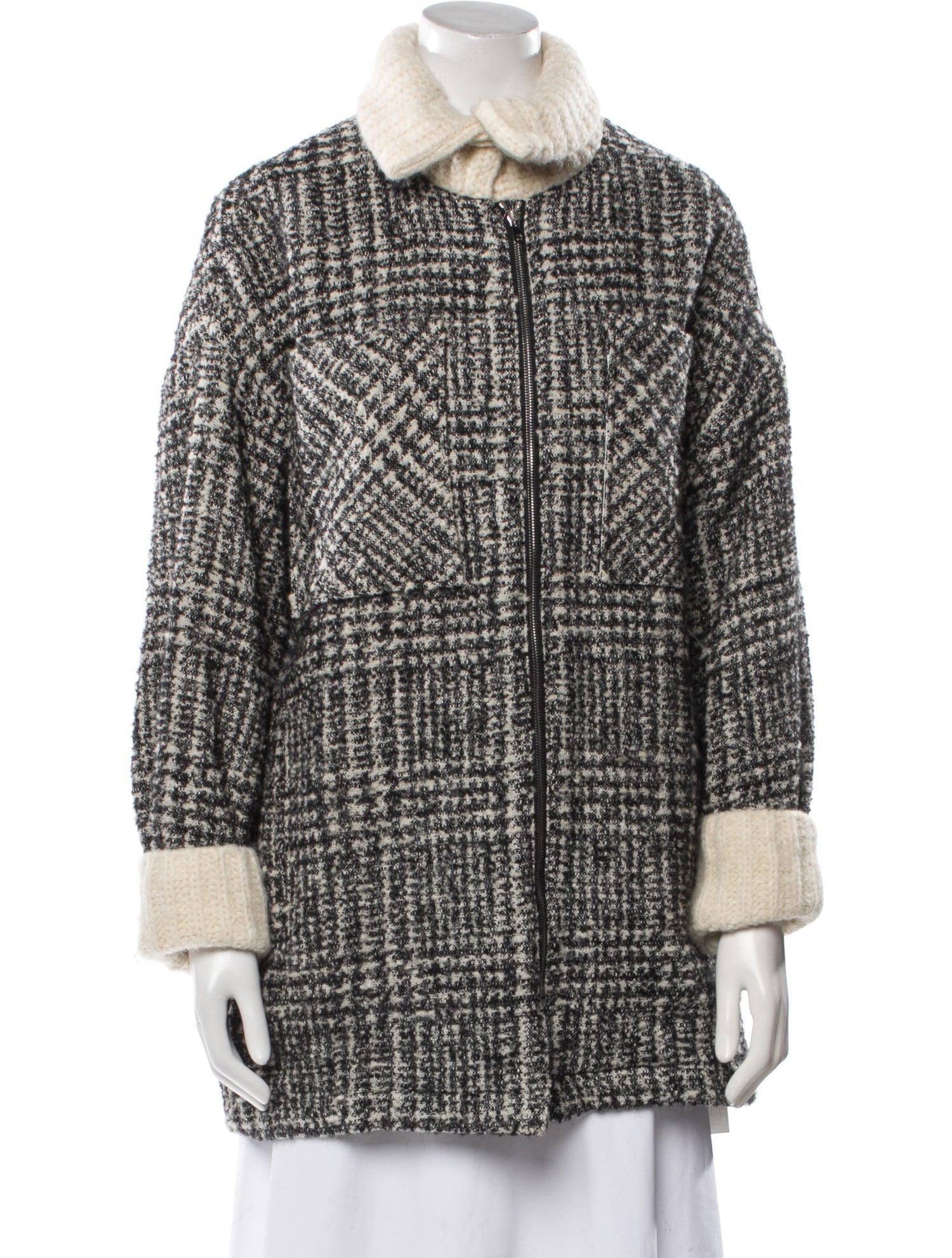 Iro Houndstooth Print Coat