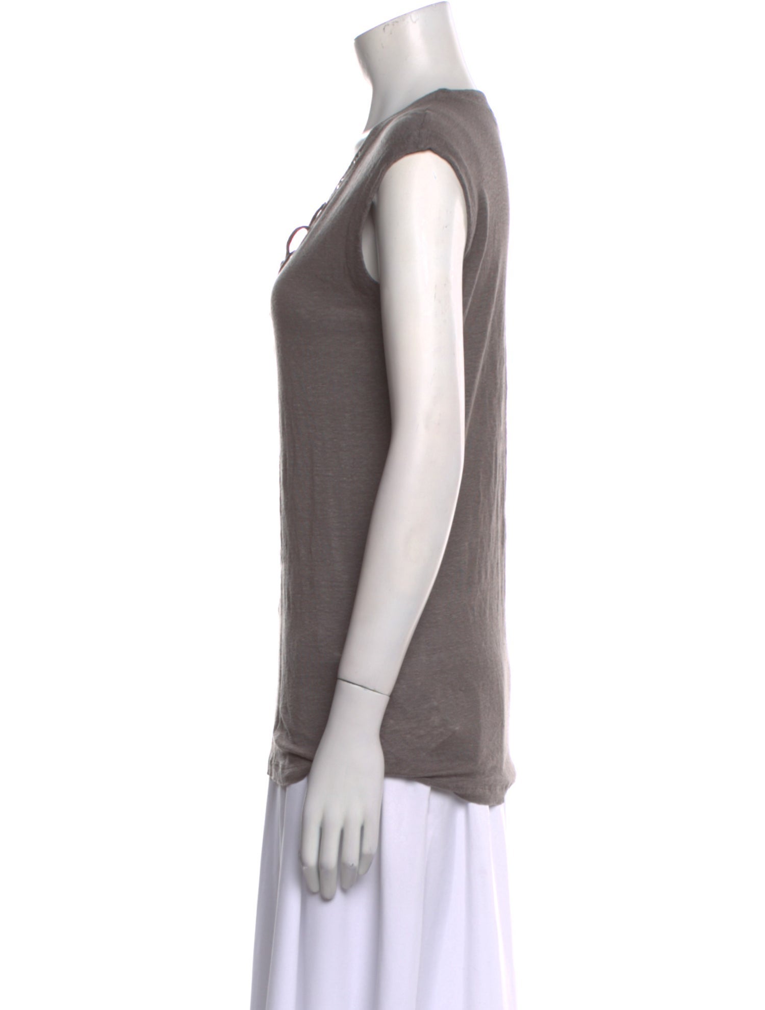 Iro Linen V-Neck Top
