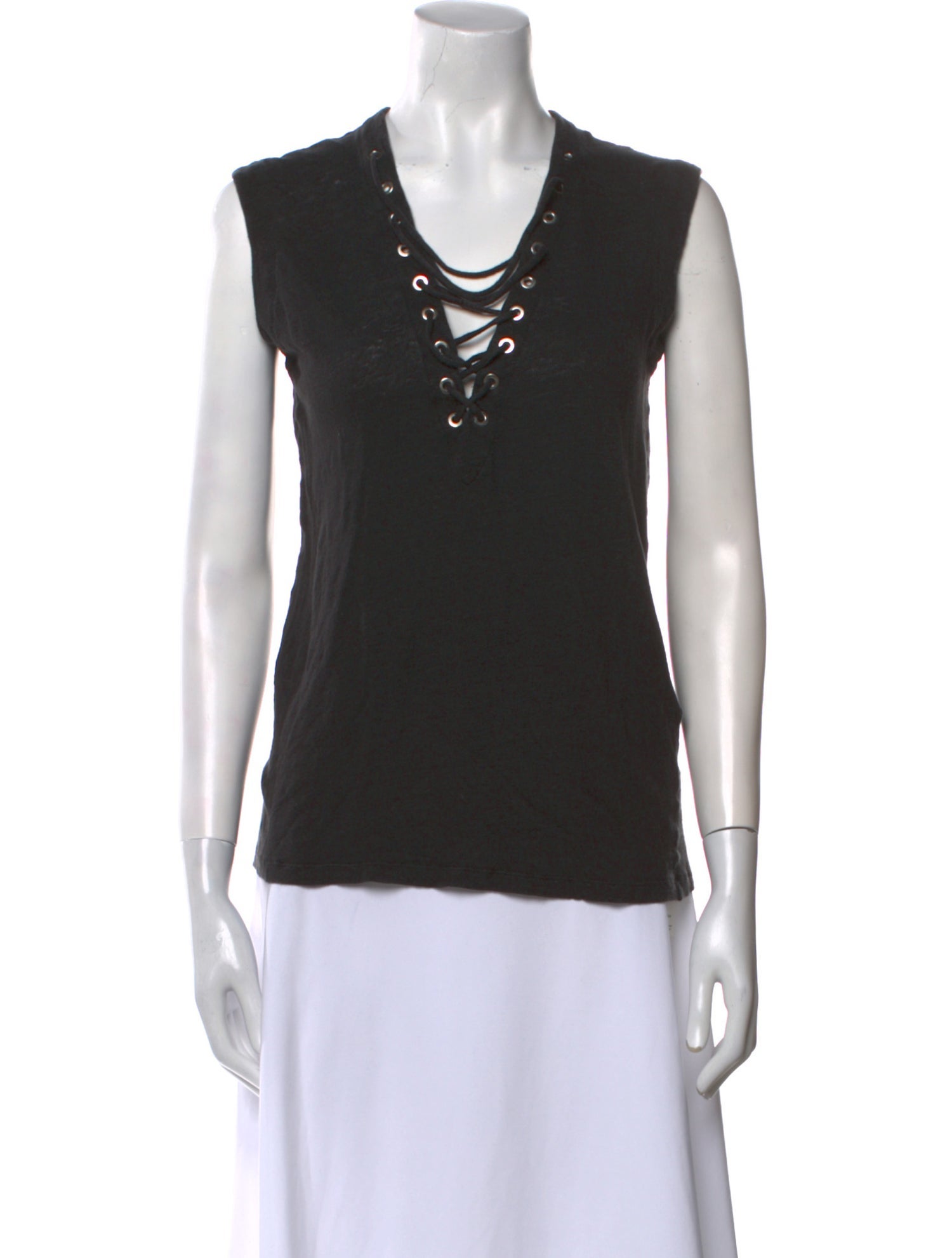 Iro Linen V-Neck Top