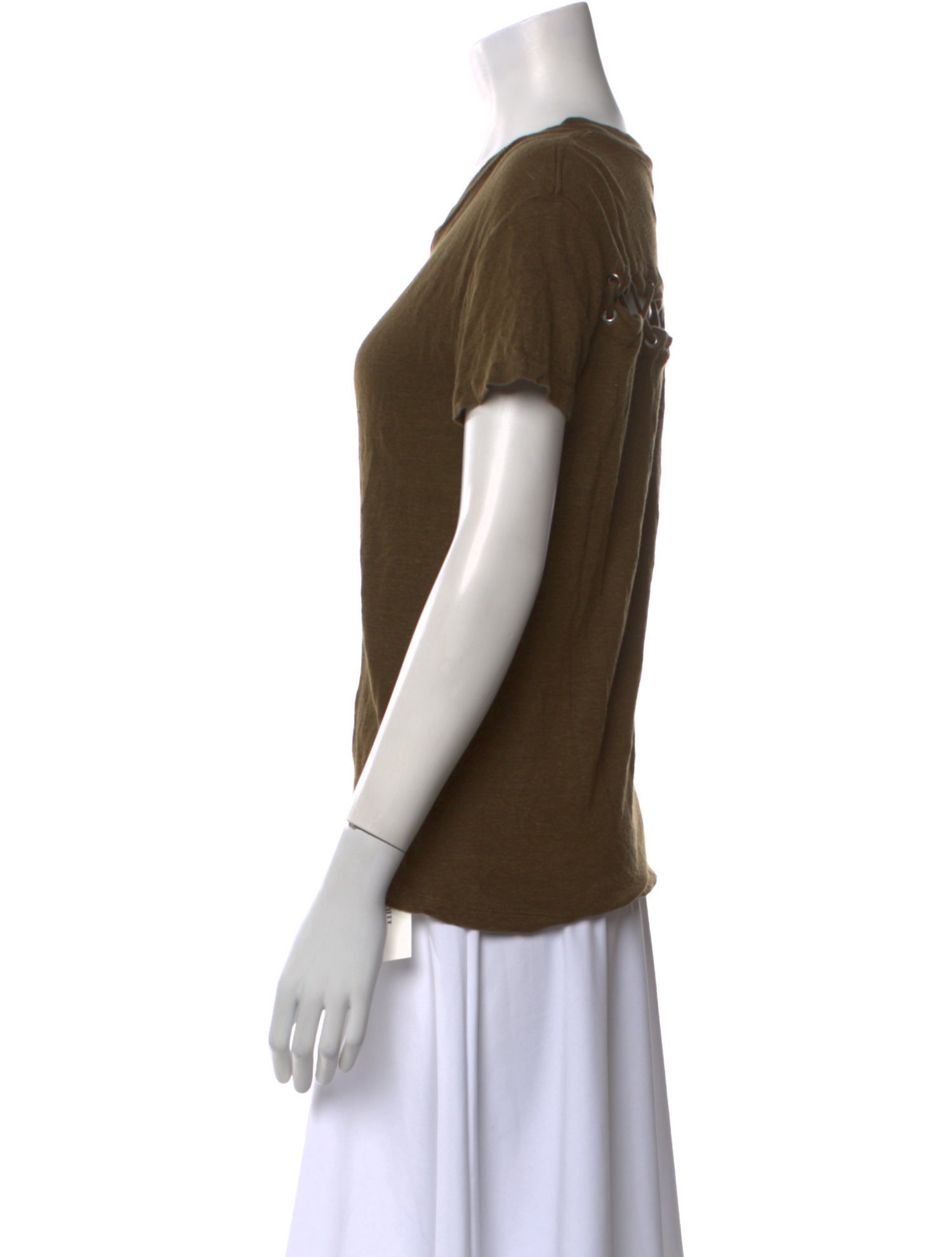 Iro Linen Scoop Neck T-Shirt