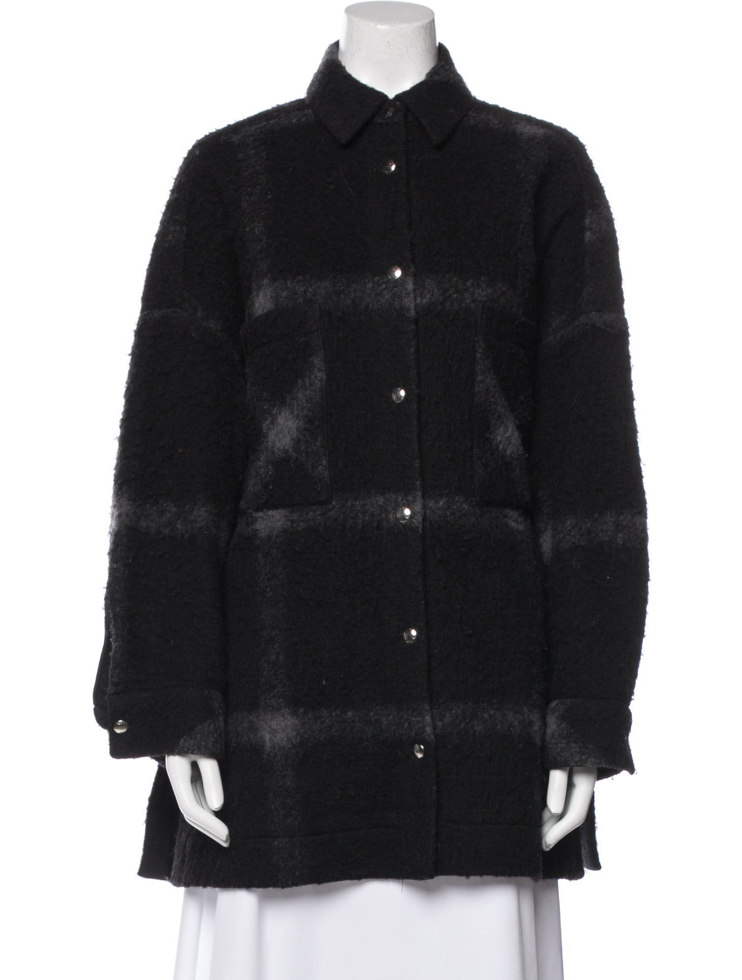 Iro Wool Plaid Print Jacket