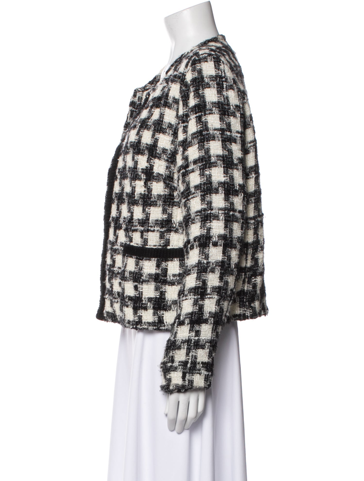 Iro Tweed Plaid Print Evening Jacket