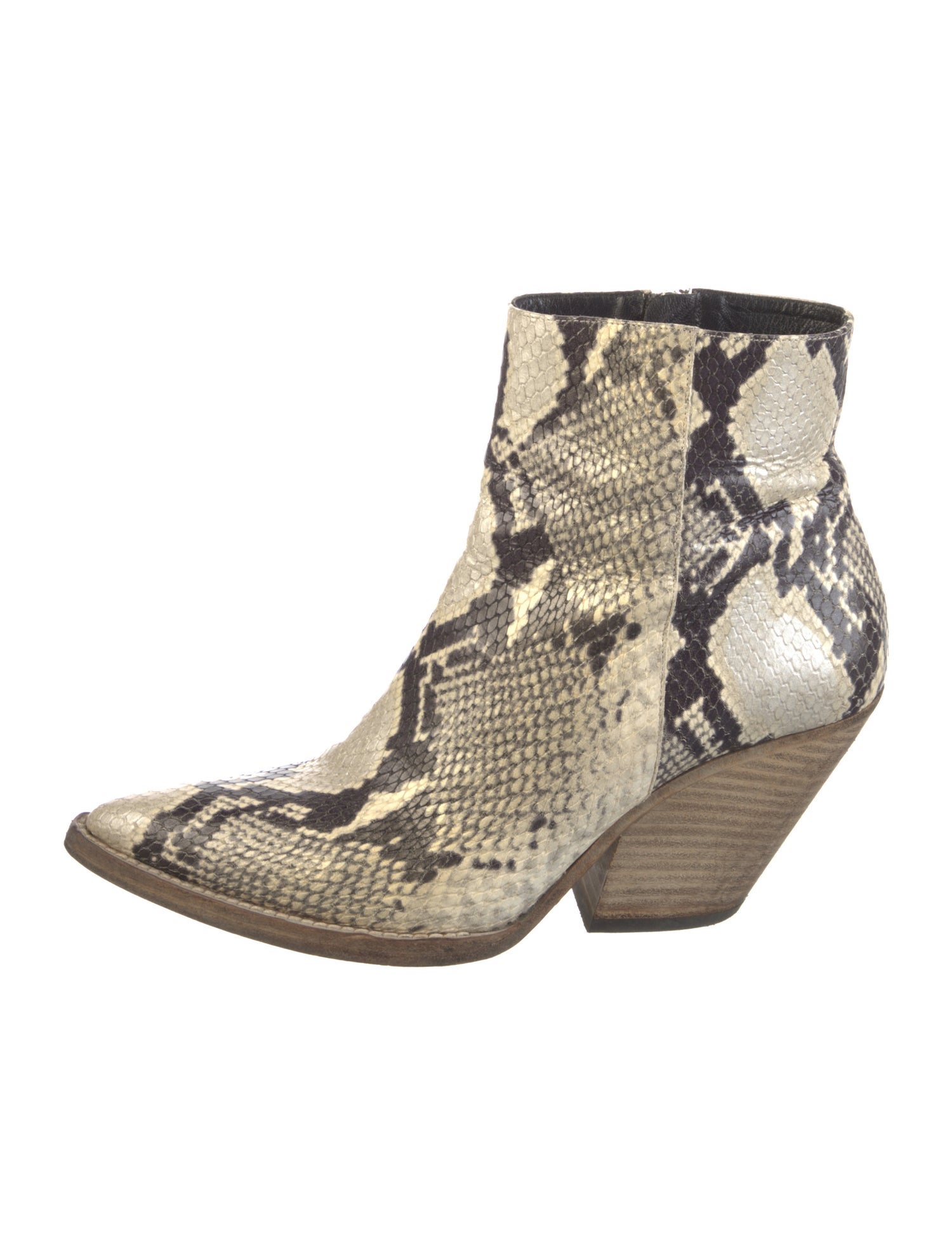 Iro Embossed Leather Animal Print Boots
