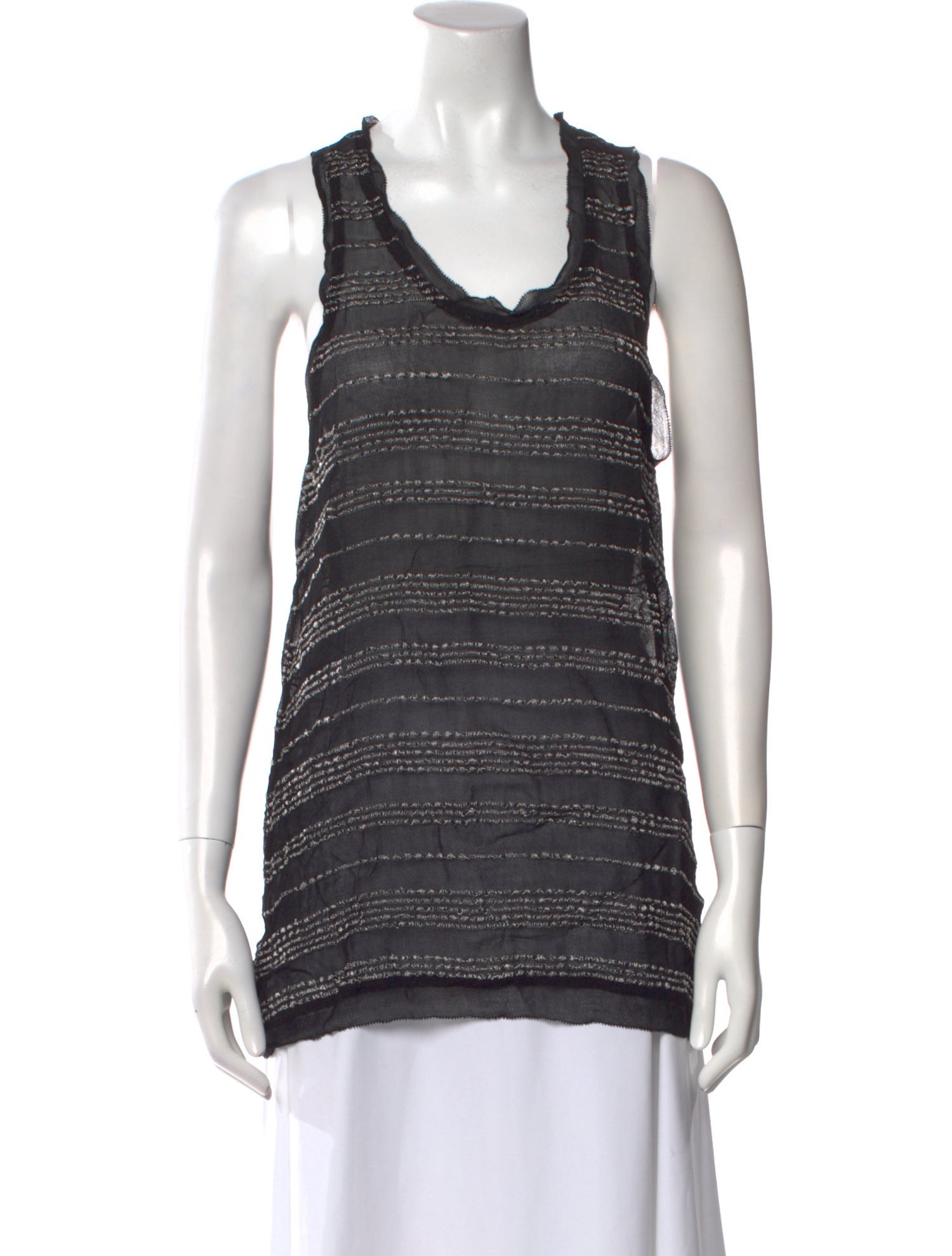 Iro Striped Scoop Neck Top w/ Tags