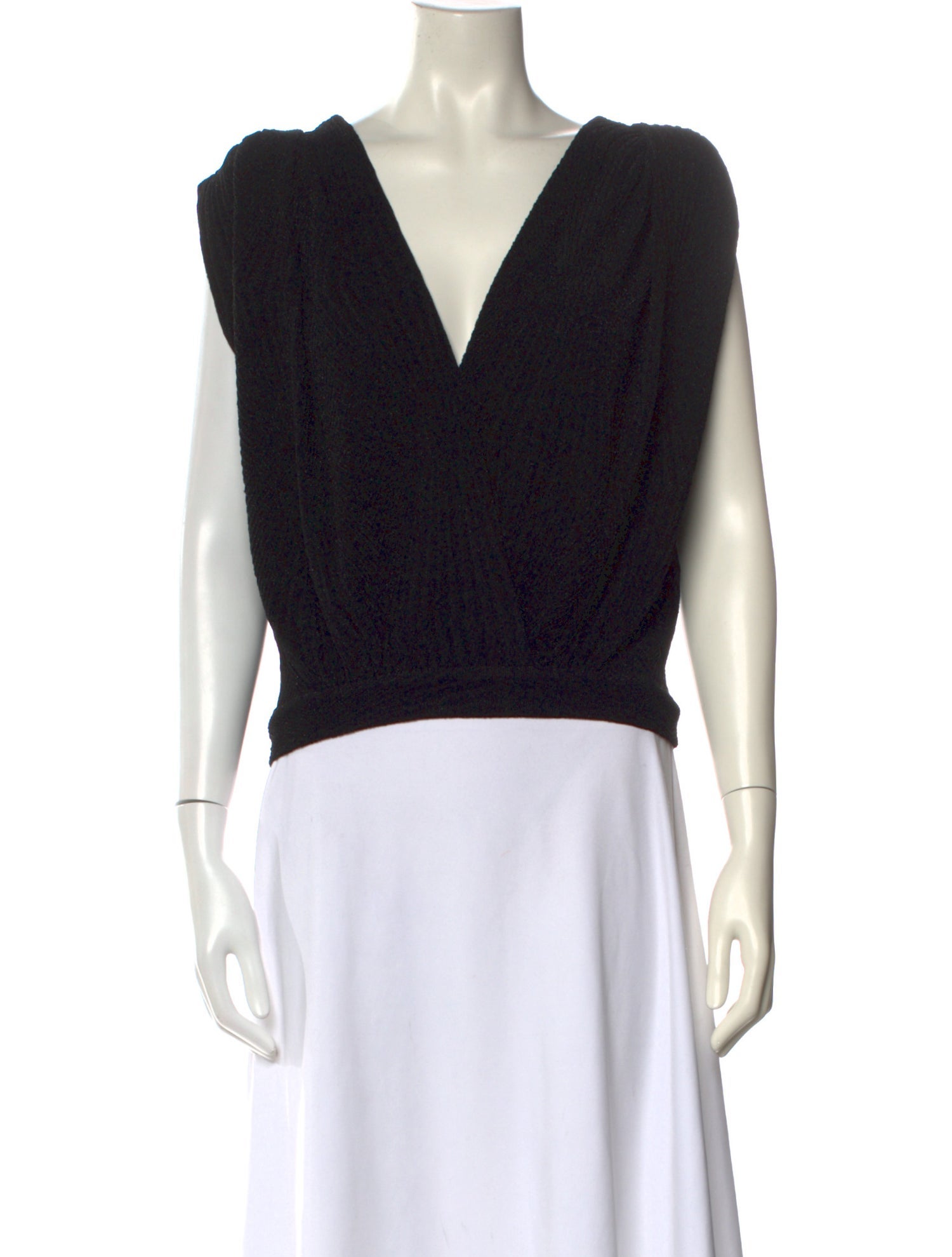 Iro Nylon V-Neck Crop Top