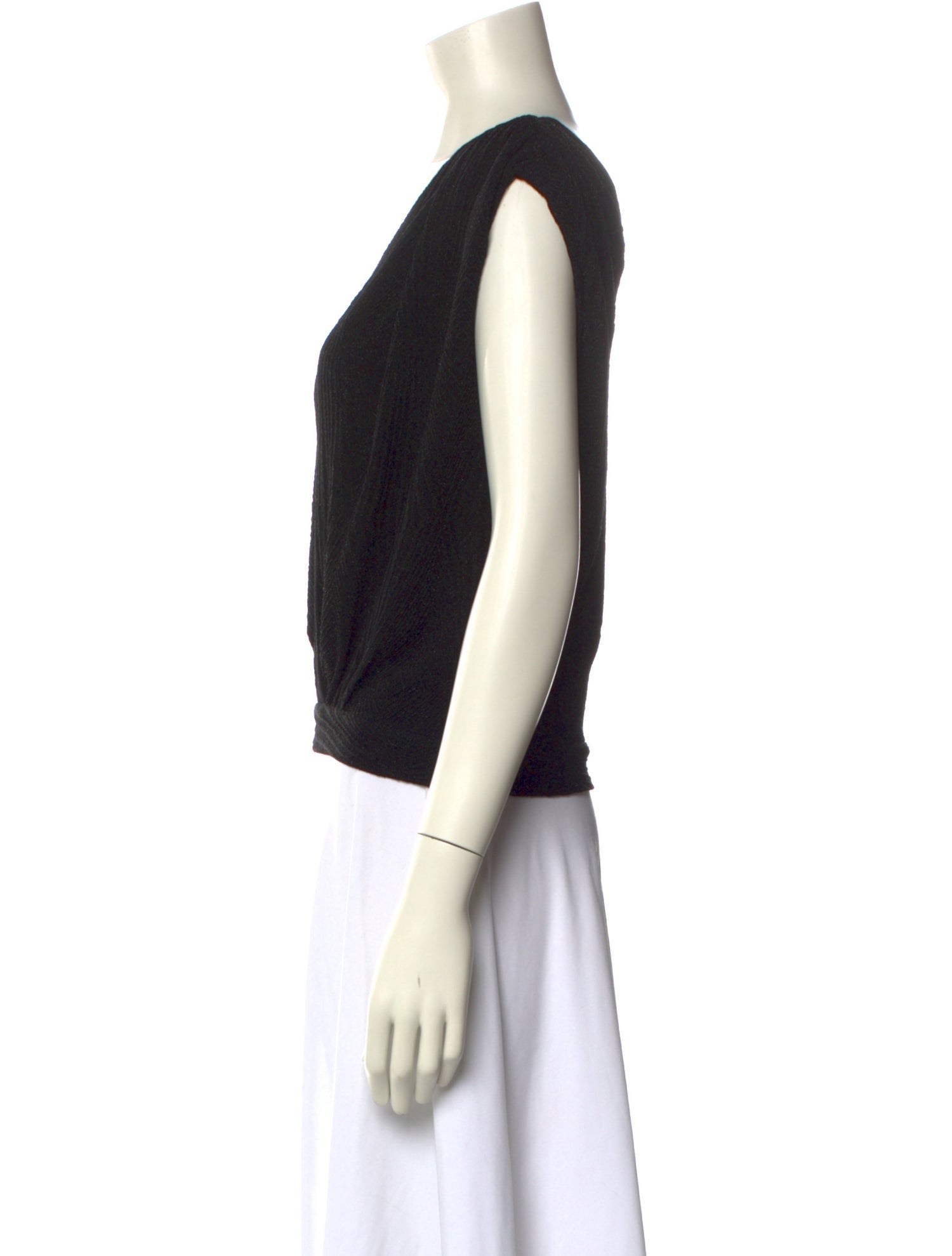 Iro Nylon V-Neck Crop Top