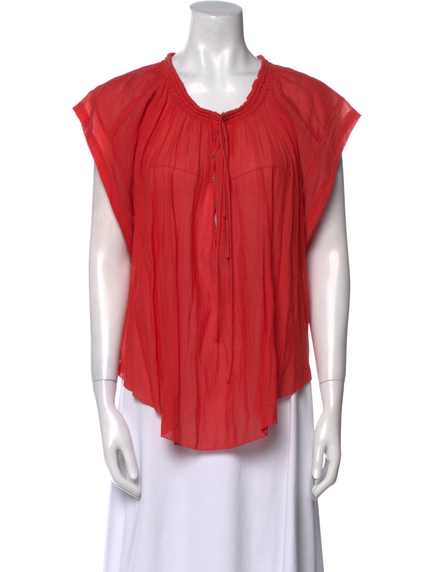 Iro Scoop Neck Short Sleeve Top