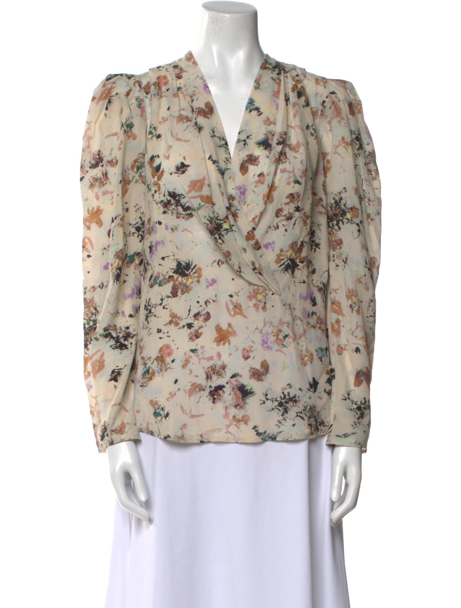 Iro Floral Print V-Neck Blouse