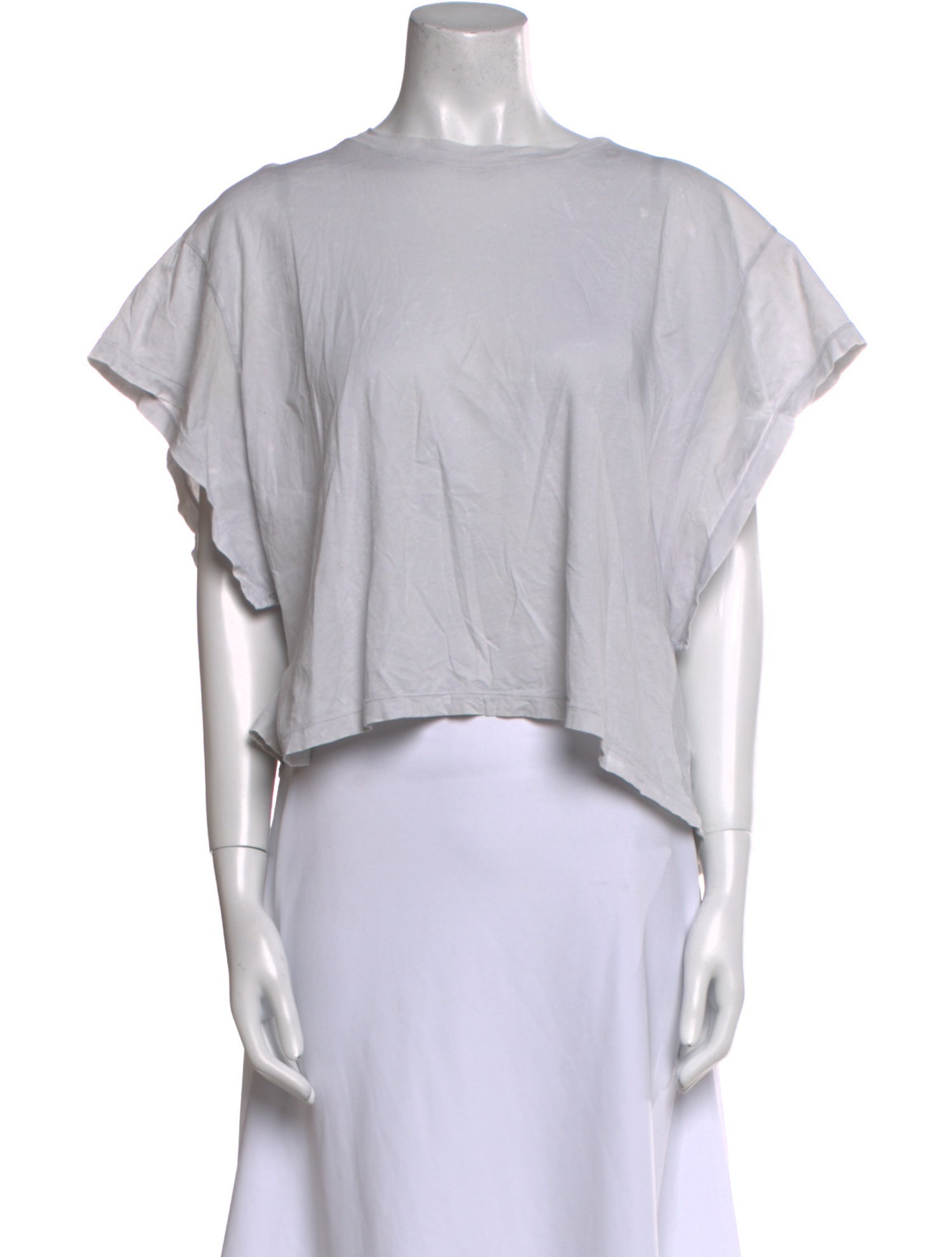 Iro Scoop Neck Short Sleeve Crop Top