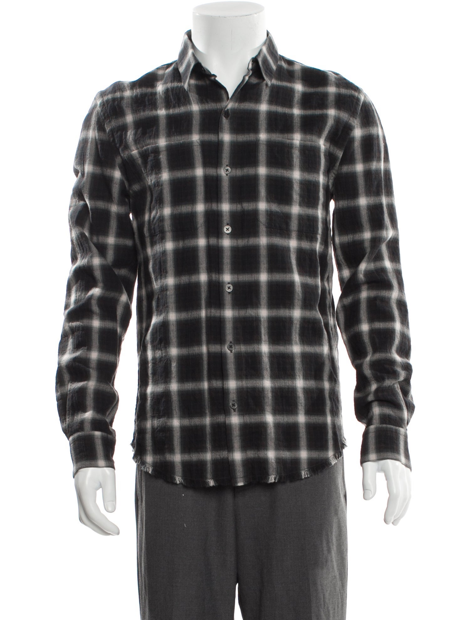 Iro Plaid Print Long Sleeve Shirt w/ Tags