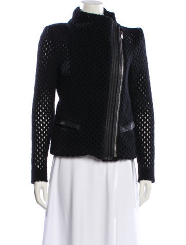 Pre-owned Iro Wool Biker Jacket In Black