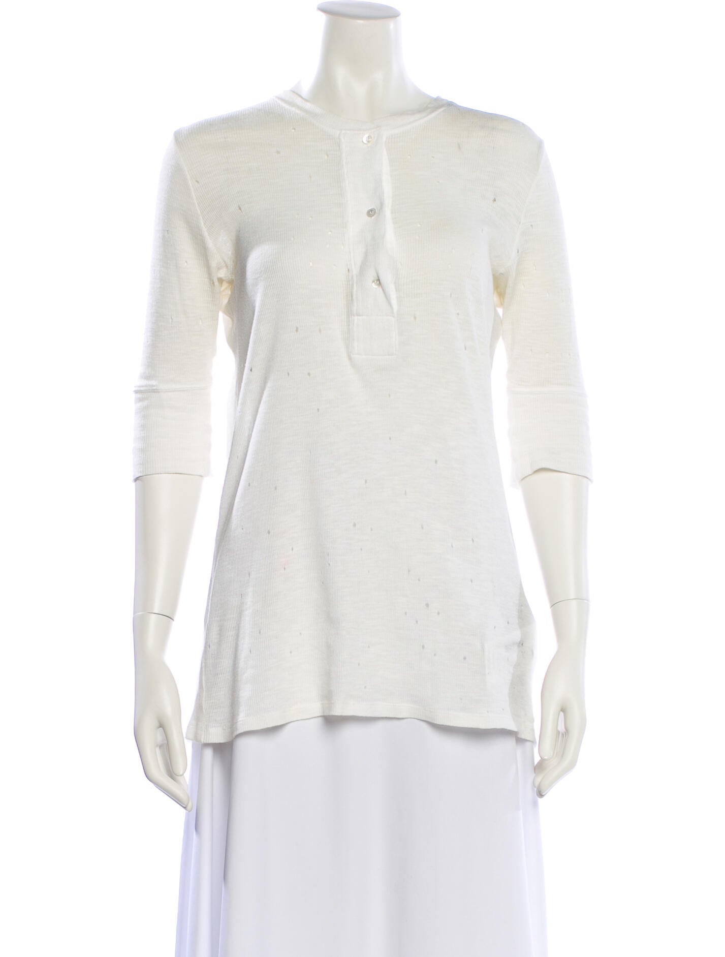 Iro Crew Neck Three-Quarter Sleeve Top