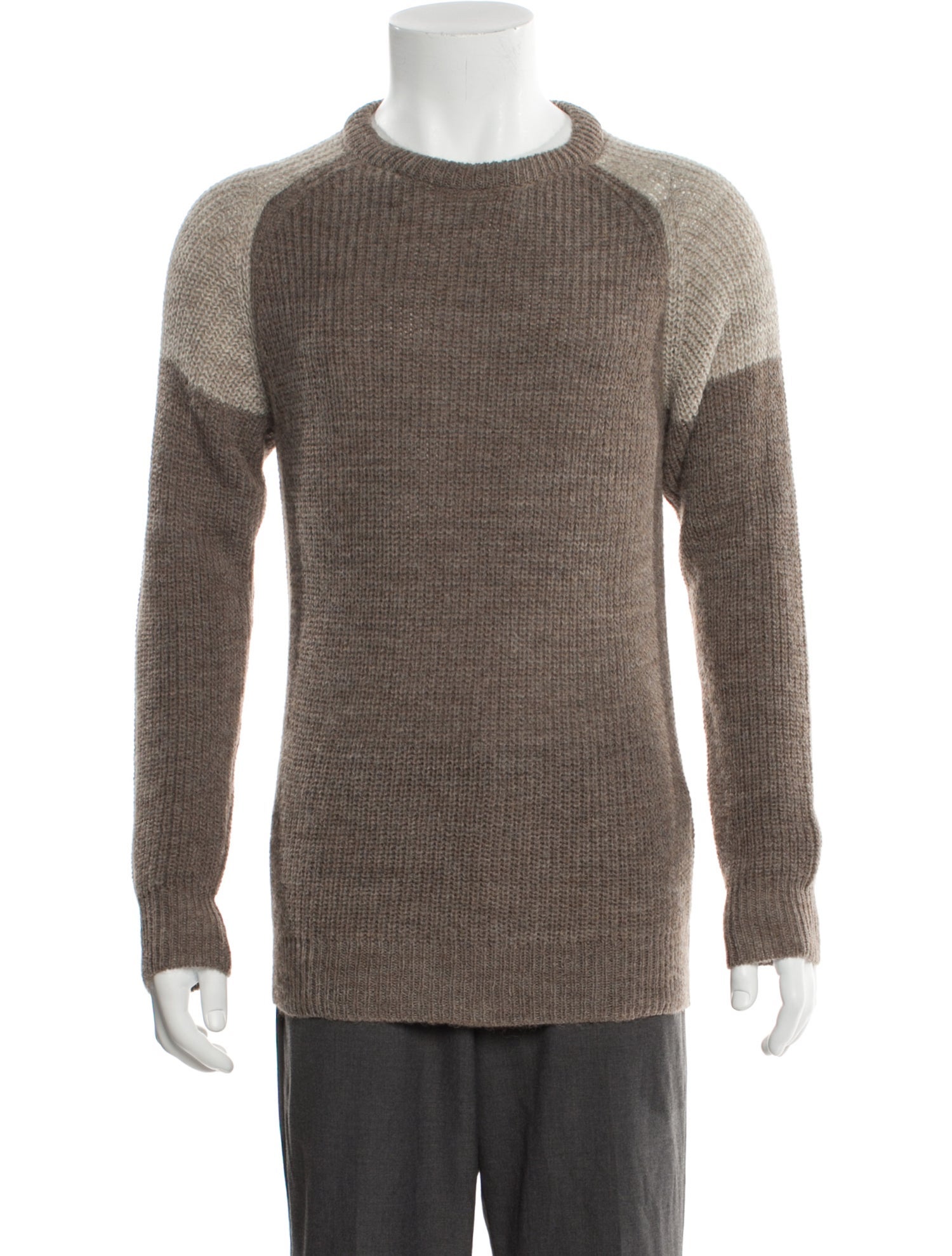 Iro Colorblock Pattern Crew Neck Pullover