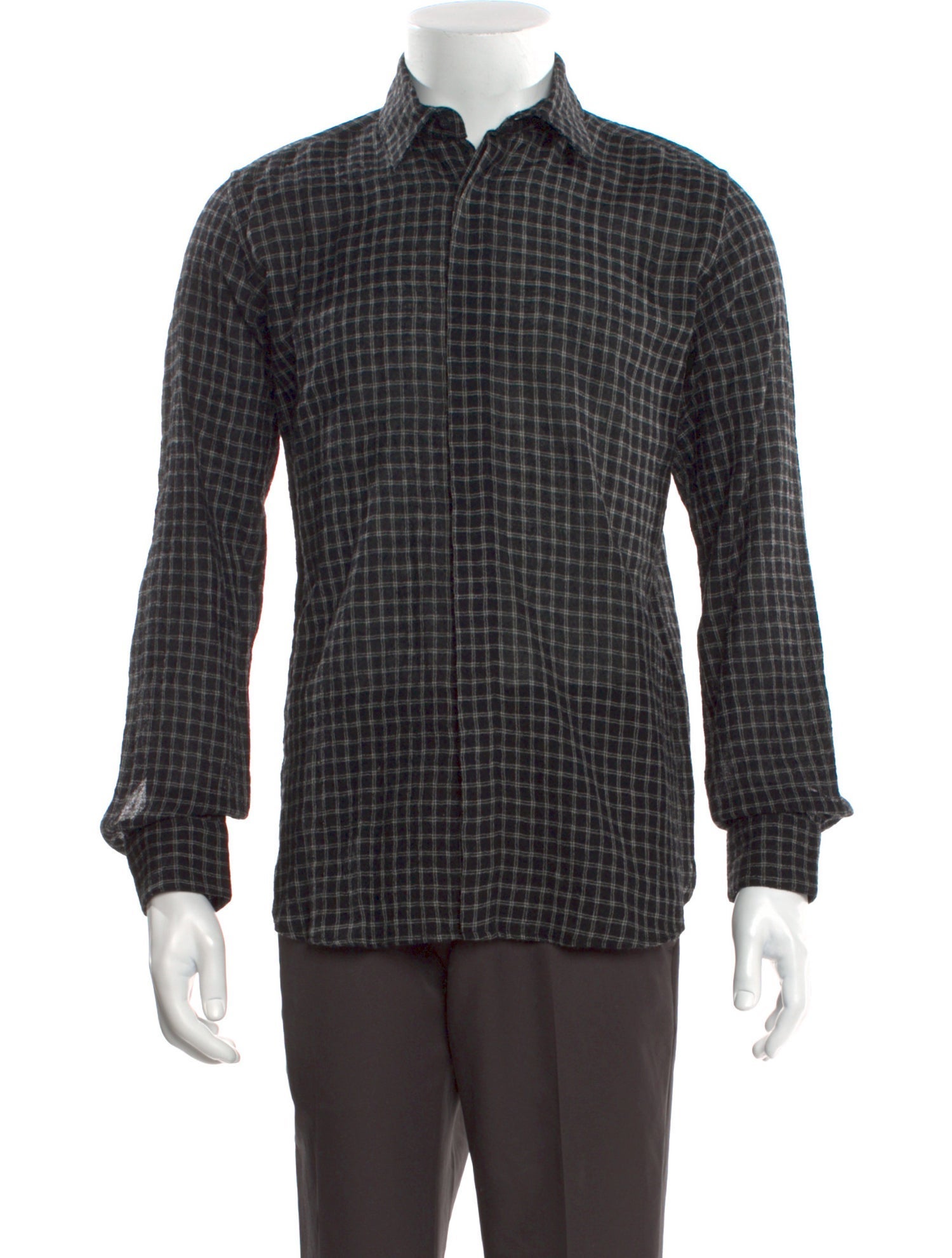 Iro Plaid Print Long Sleeve Dress Shirt w/ Tags