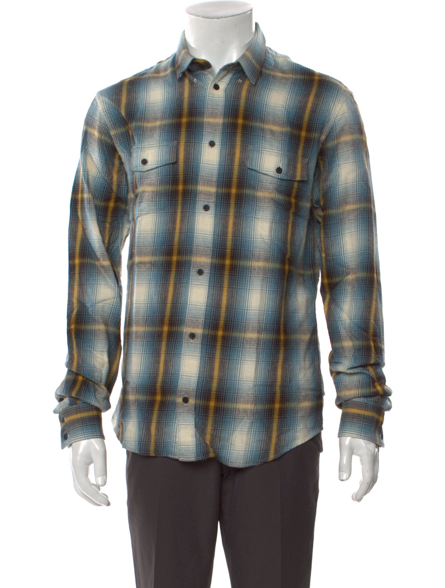 Iro Plaid Print Long Sleeve Shirt w/ Tags