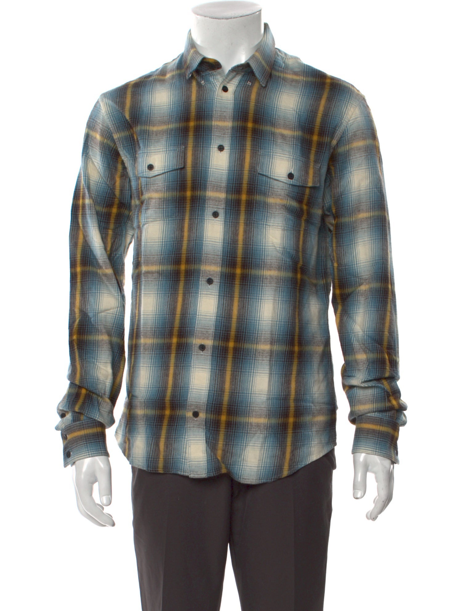Iro Plaid Print Long Sleeve Shirt w/ Tags