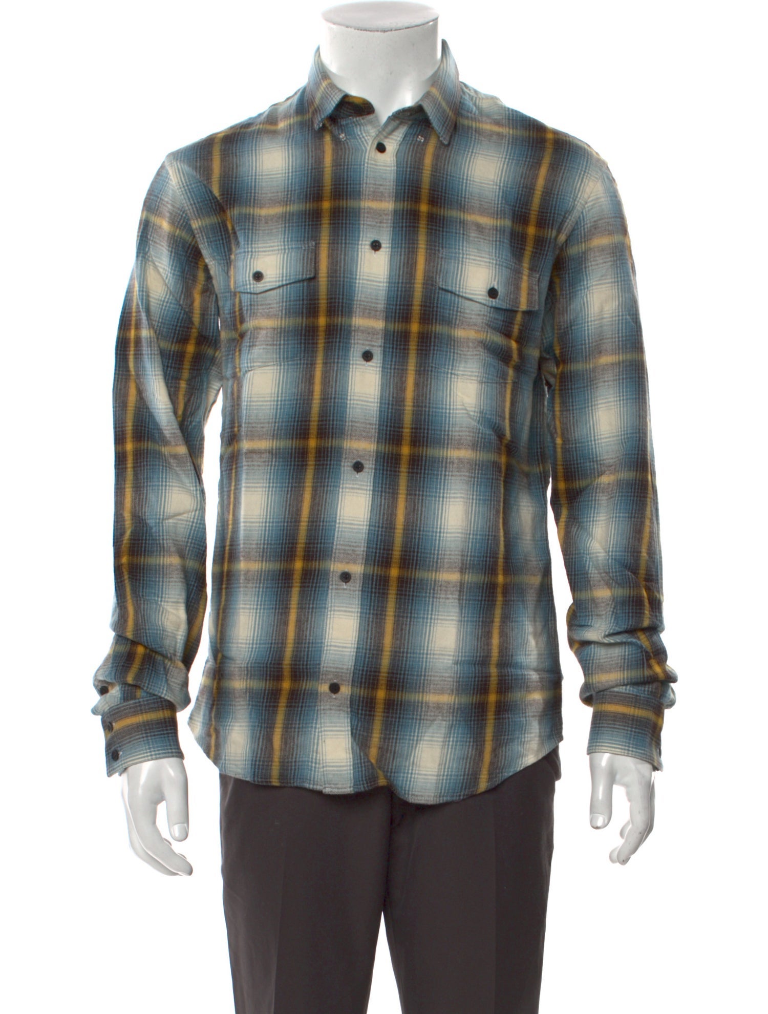 Iro Plaid Print Long Sleeve Shirt w/ Tags