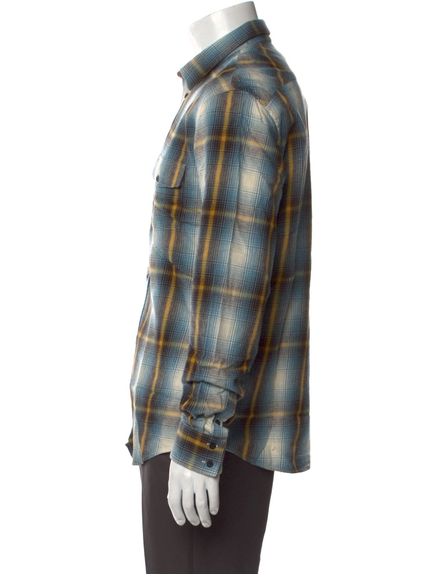 Iro Plaid Print Long Sleeve Shirt w/ Tags