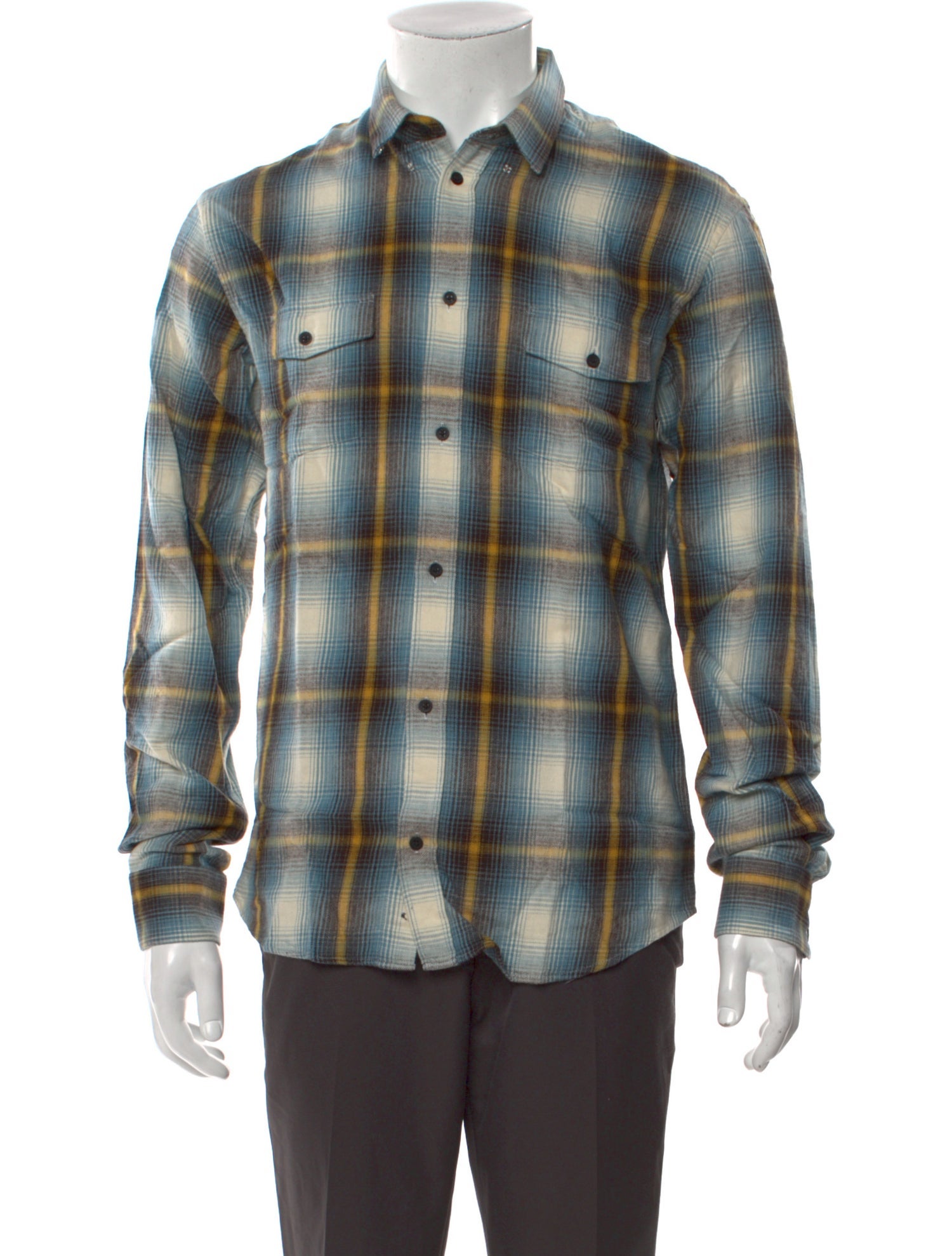 Iro Plaid Print Long Sleeve Shirt w/ Tags