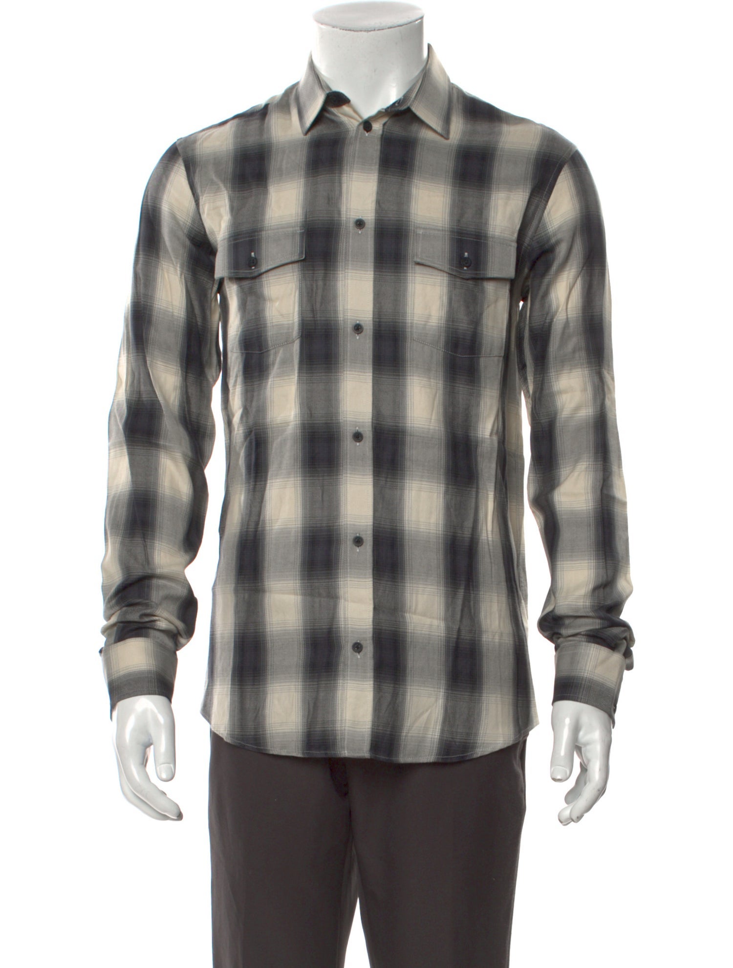 Iro Plaid Print Long Sleeve Shirt w/ Tags